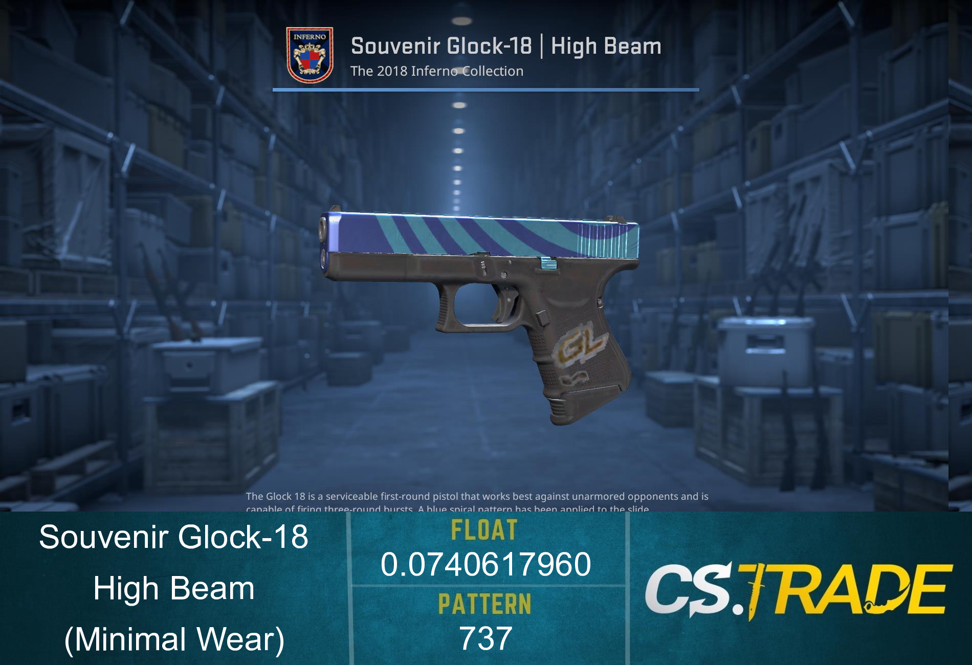 Glock-18 | High Beam (Minimal Wear) Screenshot