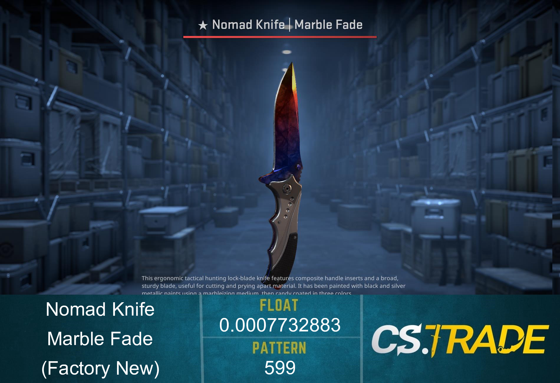★ Nomad Knife | Marble Fade (Factory New) Screenshot