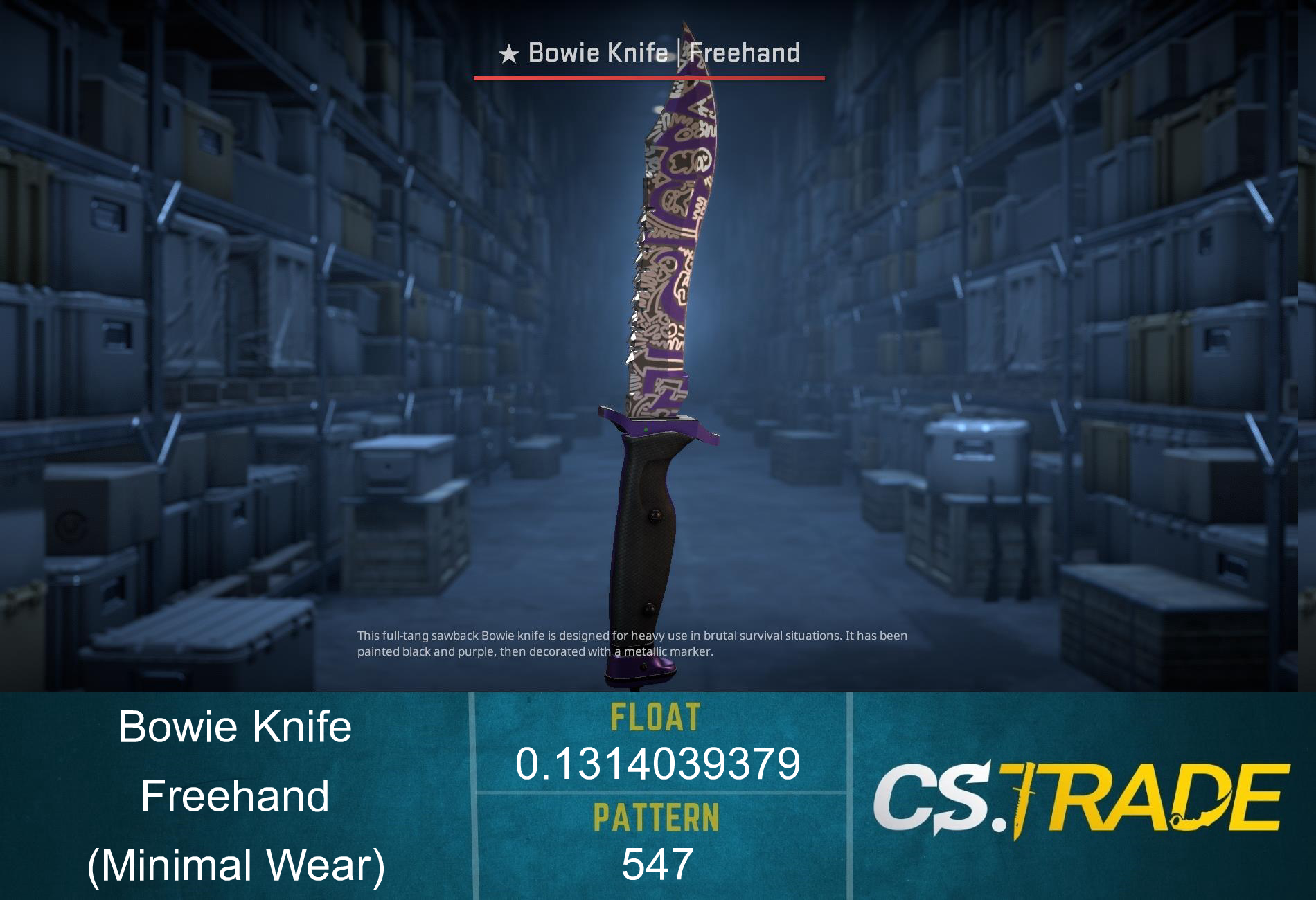 ★ StatTrak™ Bowie Knife | Freehand (Minimal Wear) Screenshot