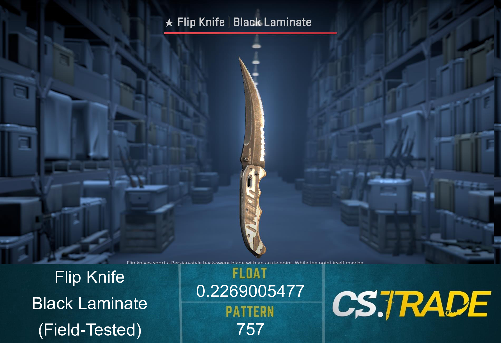 ★ Flip Knife | Black Laminate (Field-Tested) Screenshot