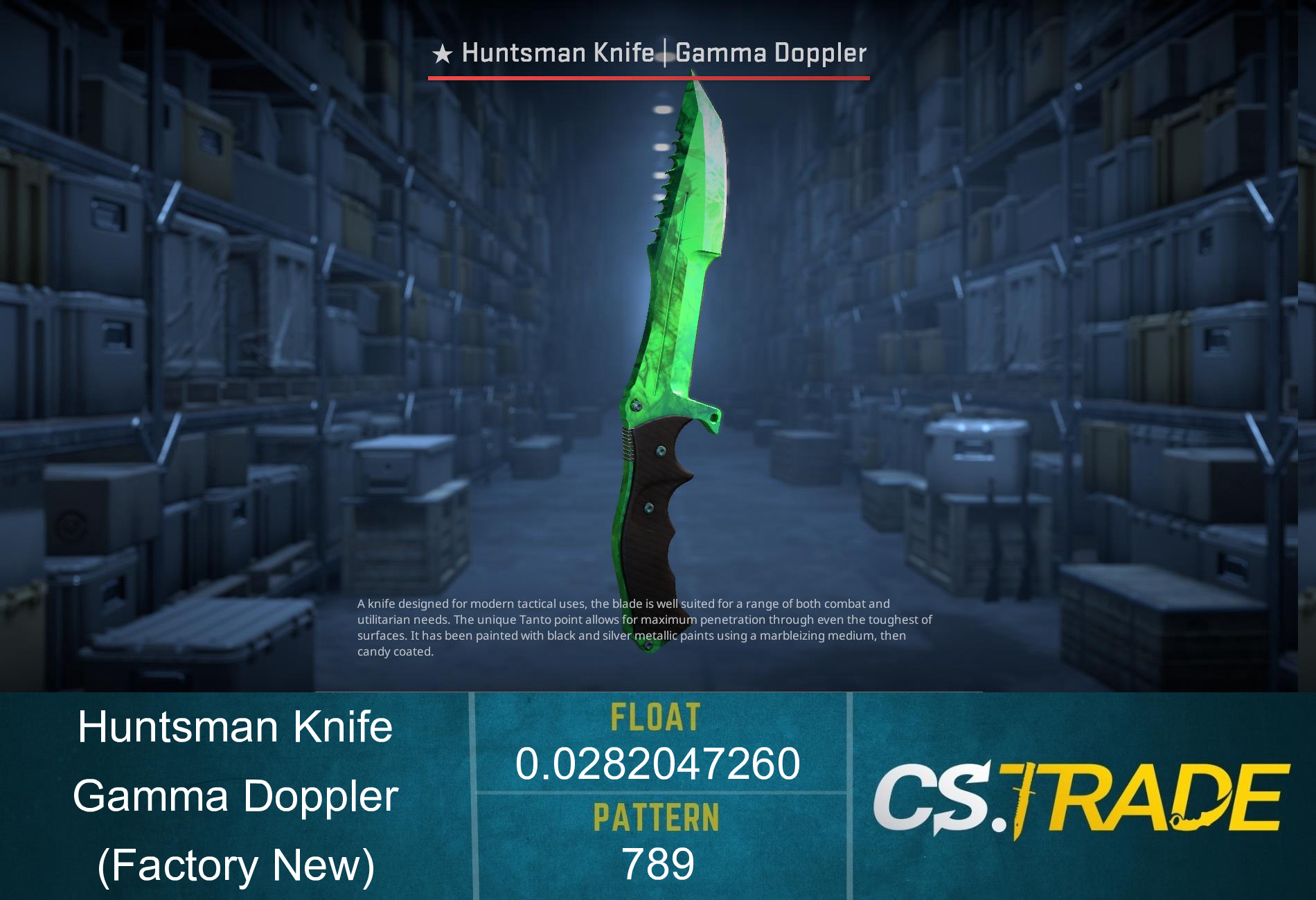 ★ Huntsman Knife | Gamma Doppler Emerald (Factory New) Screenshot
