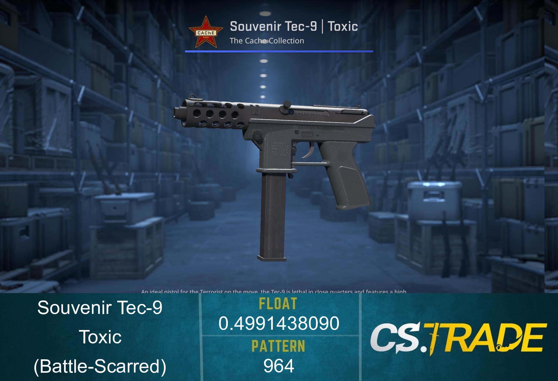 Tec-9 | Toxic (Battle-Scarred) Screenshot