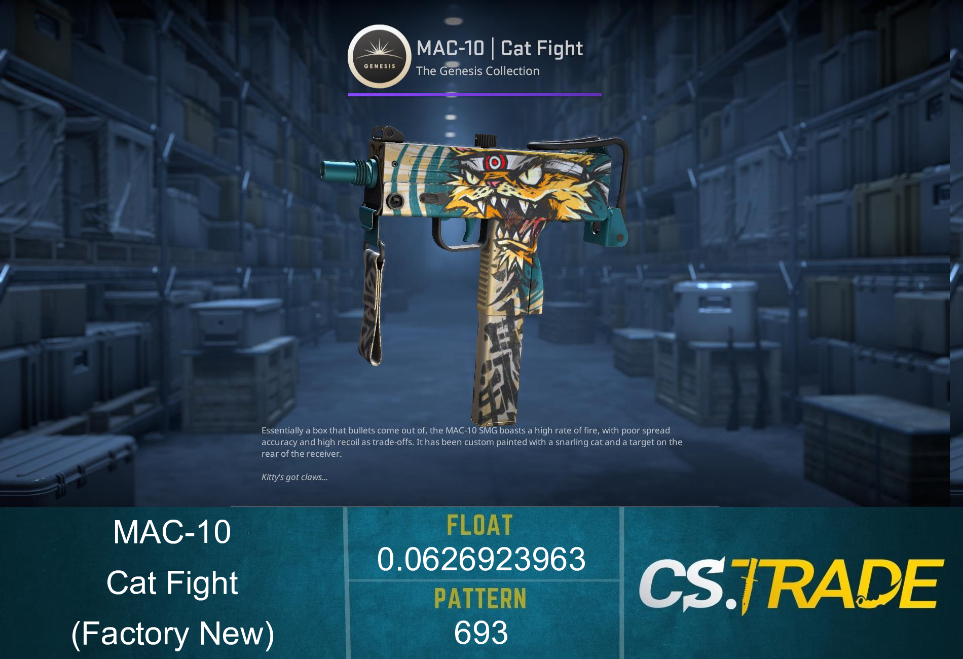 MAC-10 | Cat Fight (Factory New) Screenshot