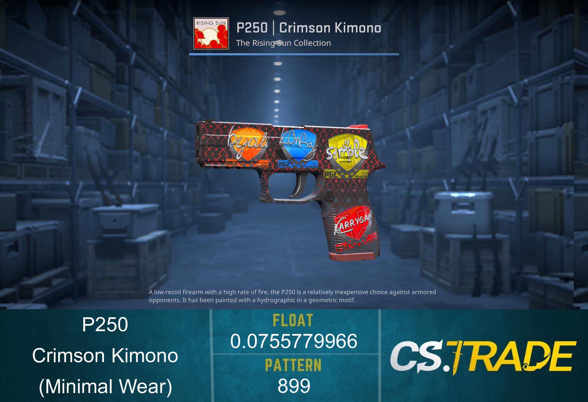 P250 | Crimson Kimono (Minimal Wear) Screenshot