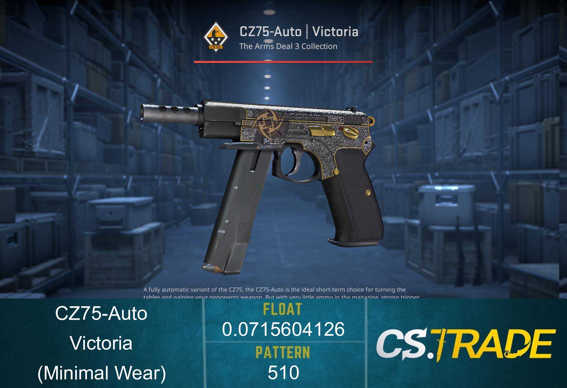 CZ75-Auto | Victoria (Minimal Wear) Screenshot
