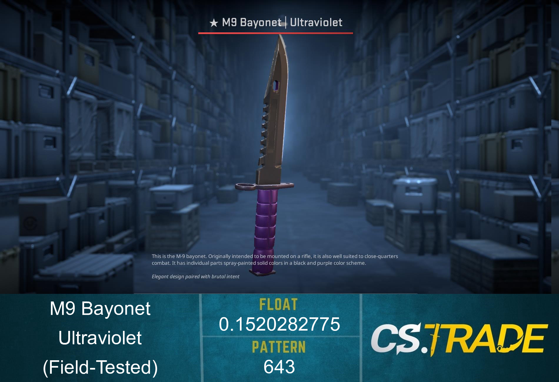 ★ M9 Bayonet | Ultraviolet (Factory New) Screenshot