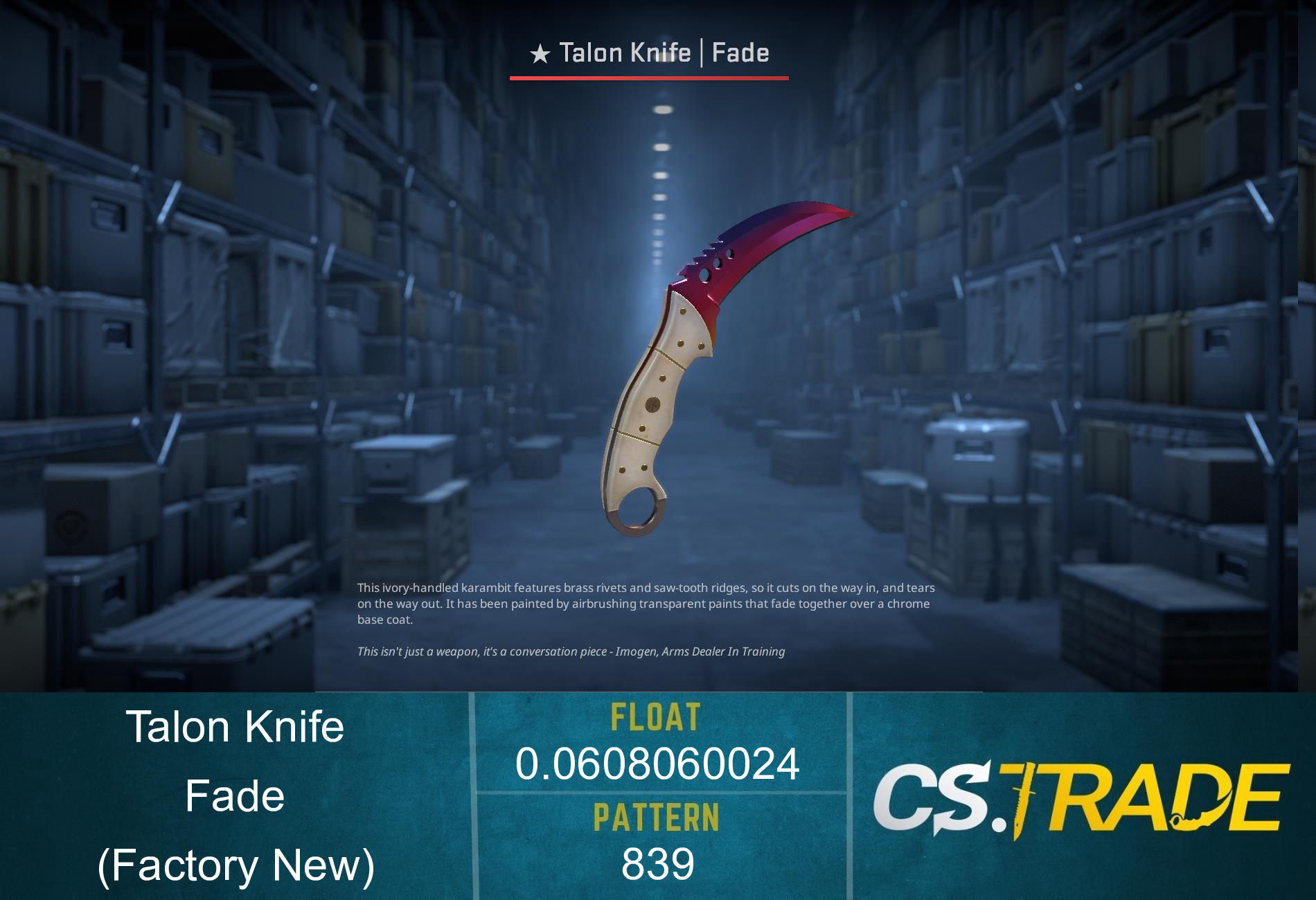 ★ Talon Knife | Fade (Factory New) Screenshot