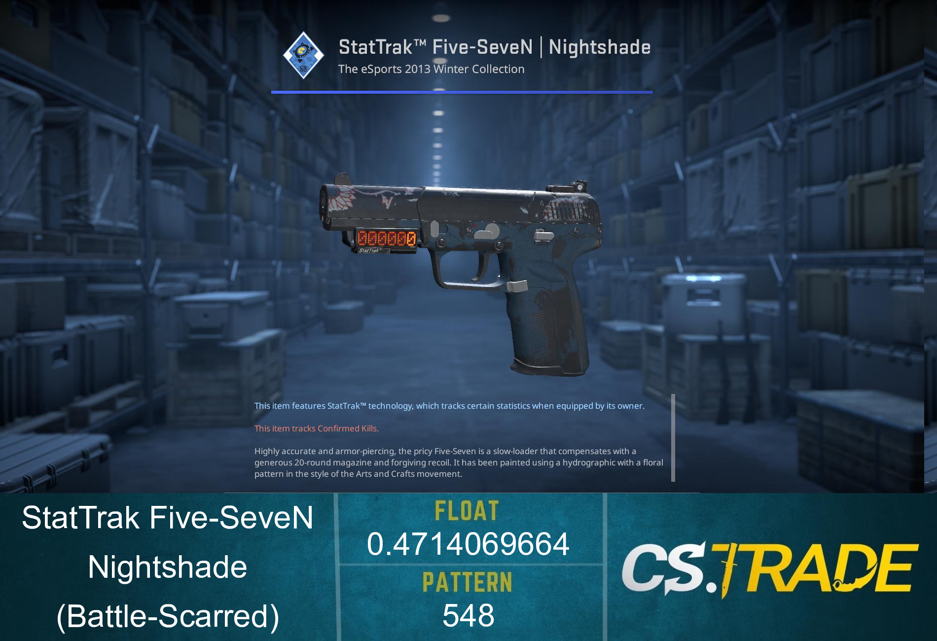 Five-SeveN | Nightshade (Battle-Scarred) Screenshot