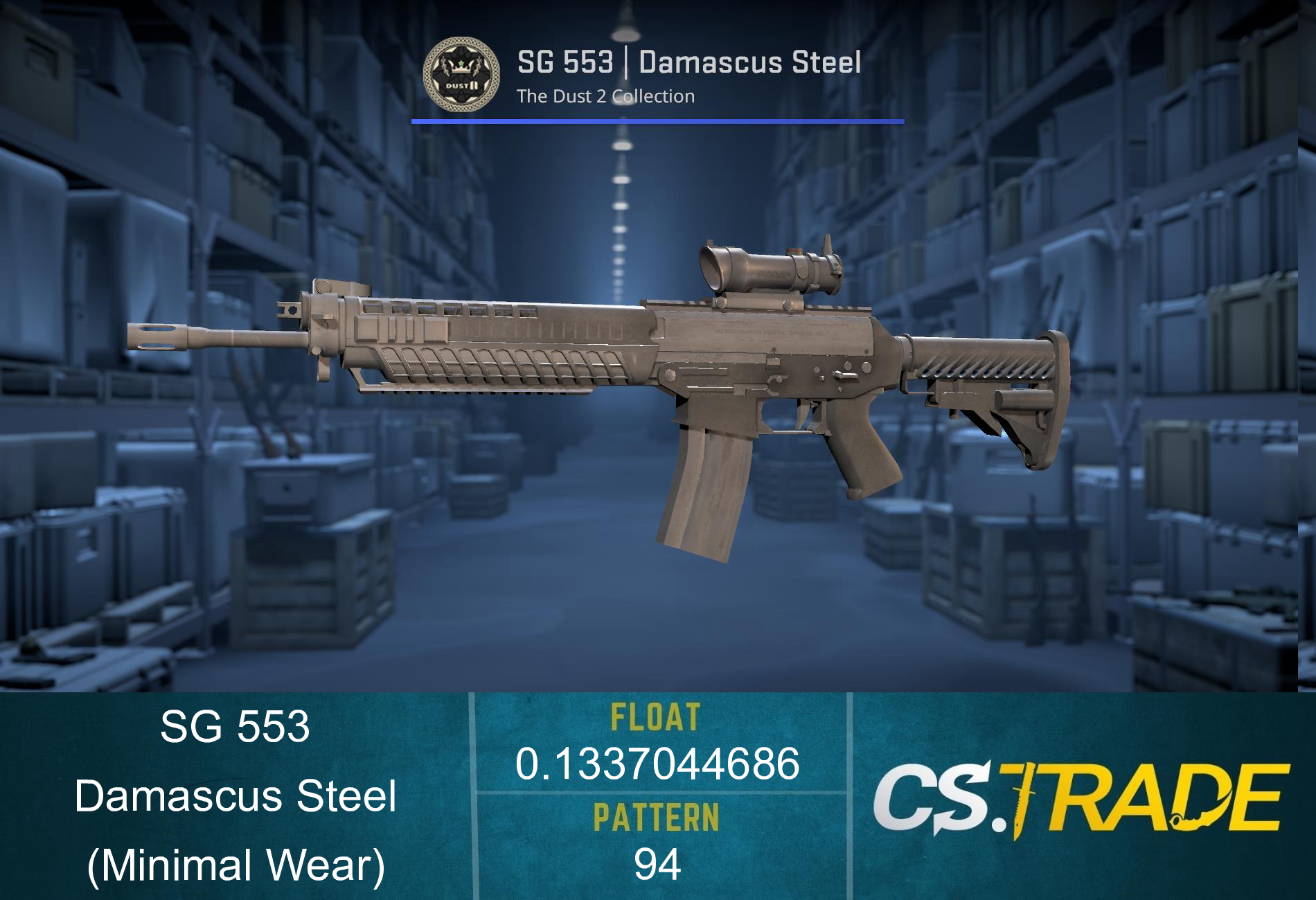 SG 553 | Damascus Steel (Minimal Wear) Screenshot