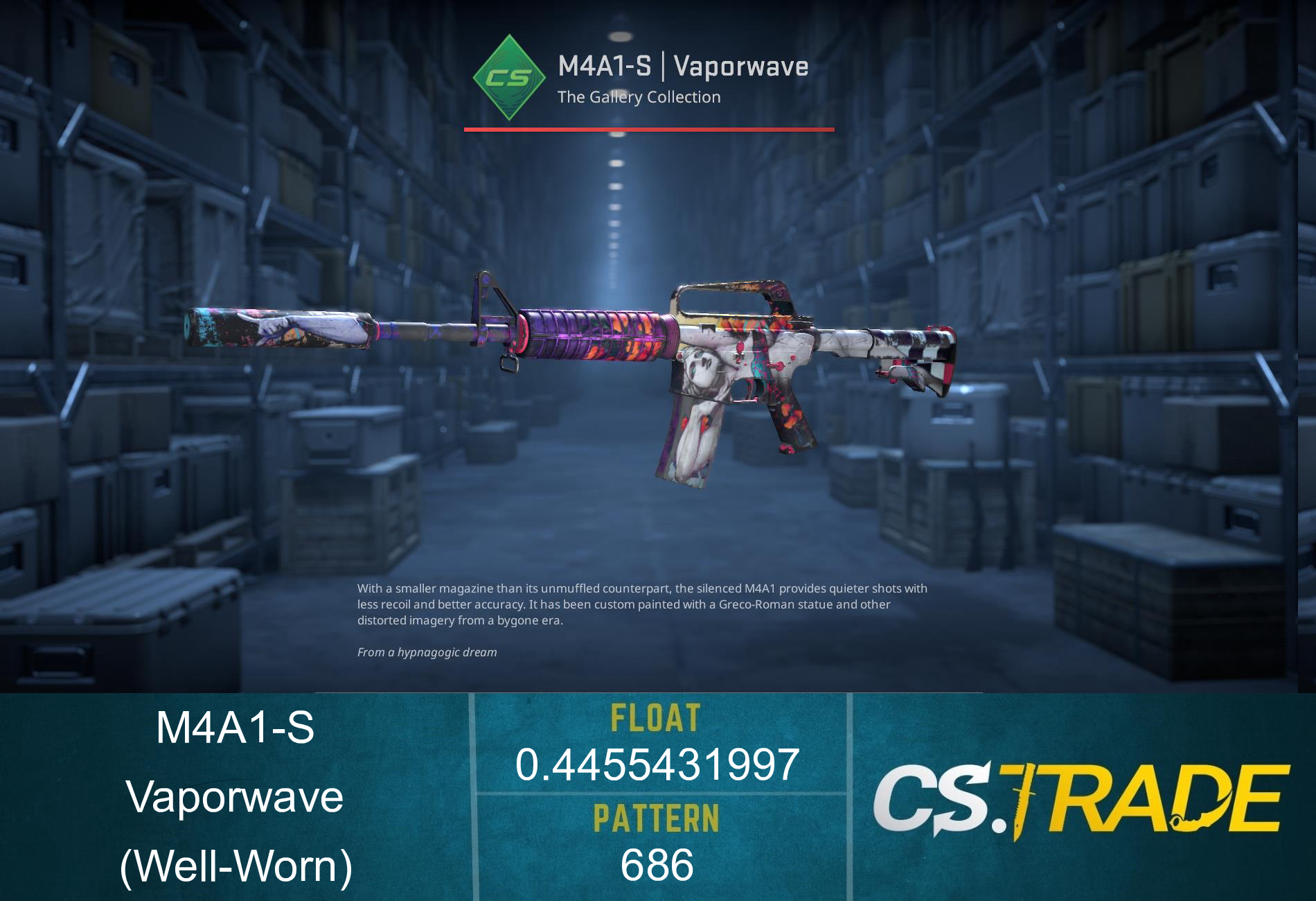M4A1-S | Vaporwave (Well-Worn)