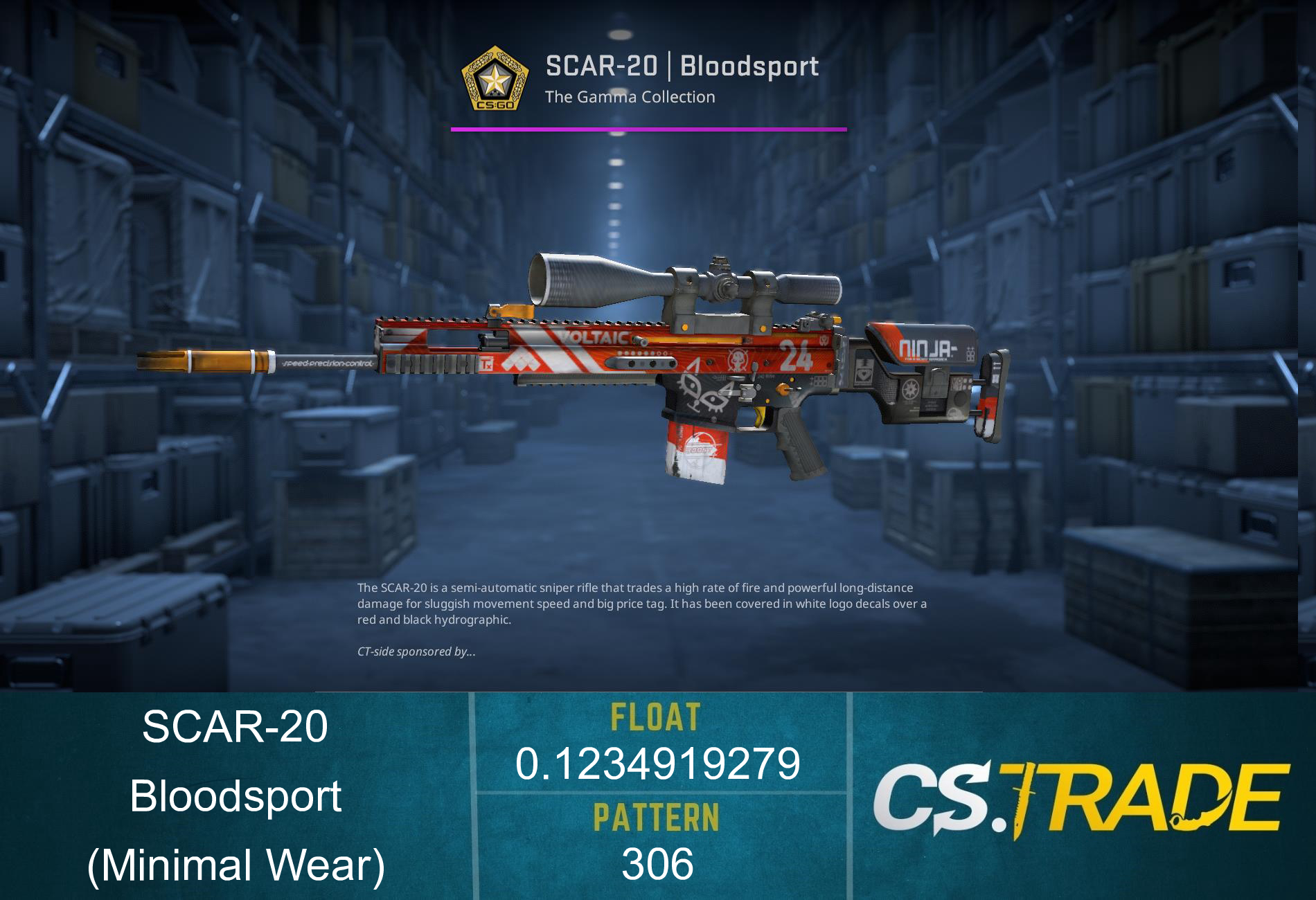 SCAR-20 | Bloodsport (Minimal Wear)