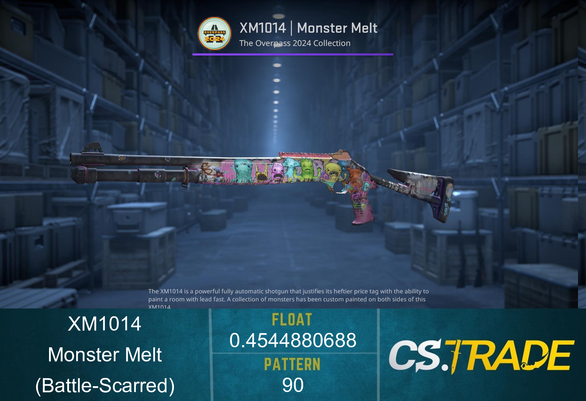 Souvenir XM1014 | Monster Melt (Battle-Scarred) Screenshot