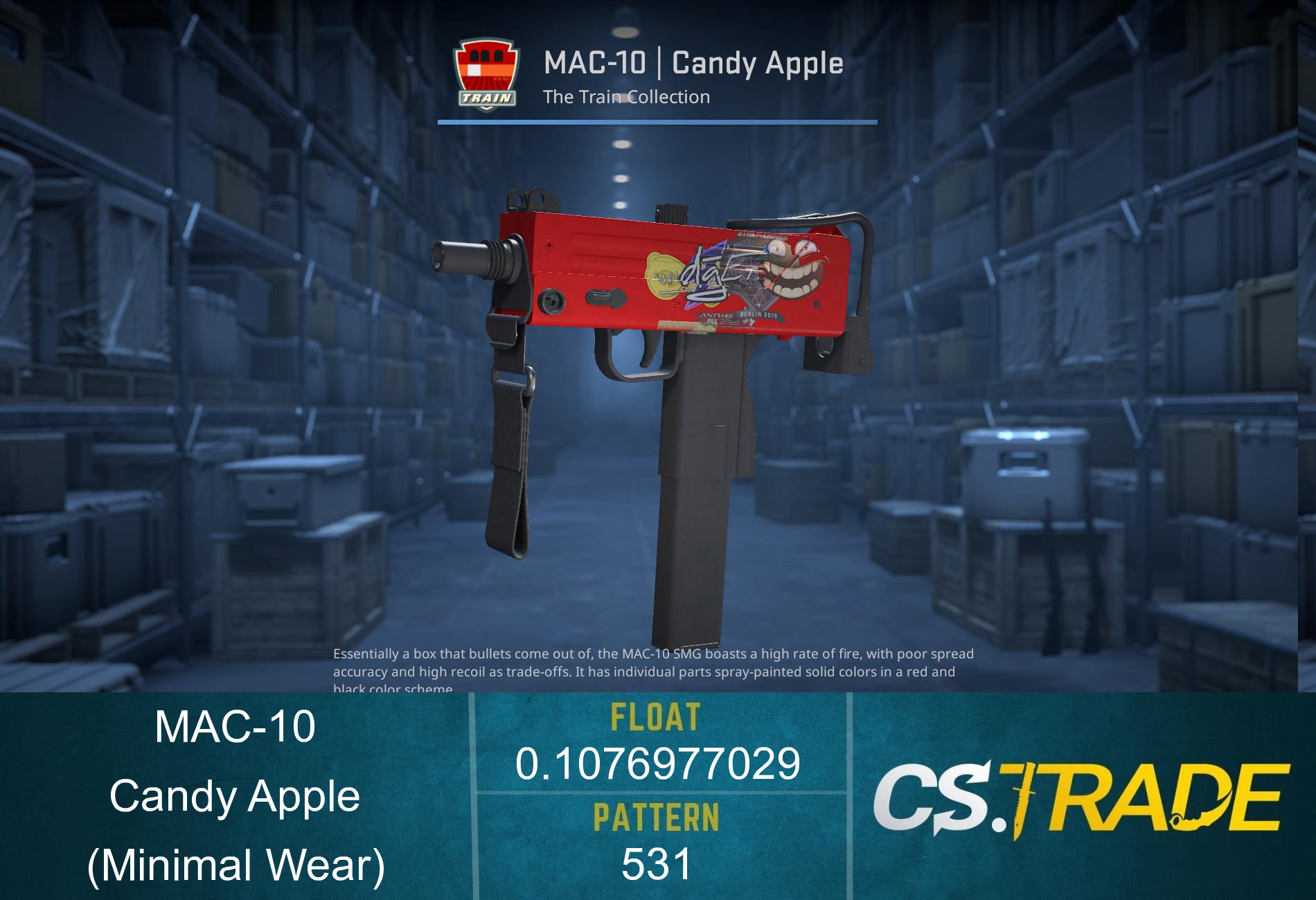 Souvenir MAC-10 | Candy Apple (Minimal Wear) Screenshot