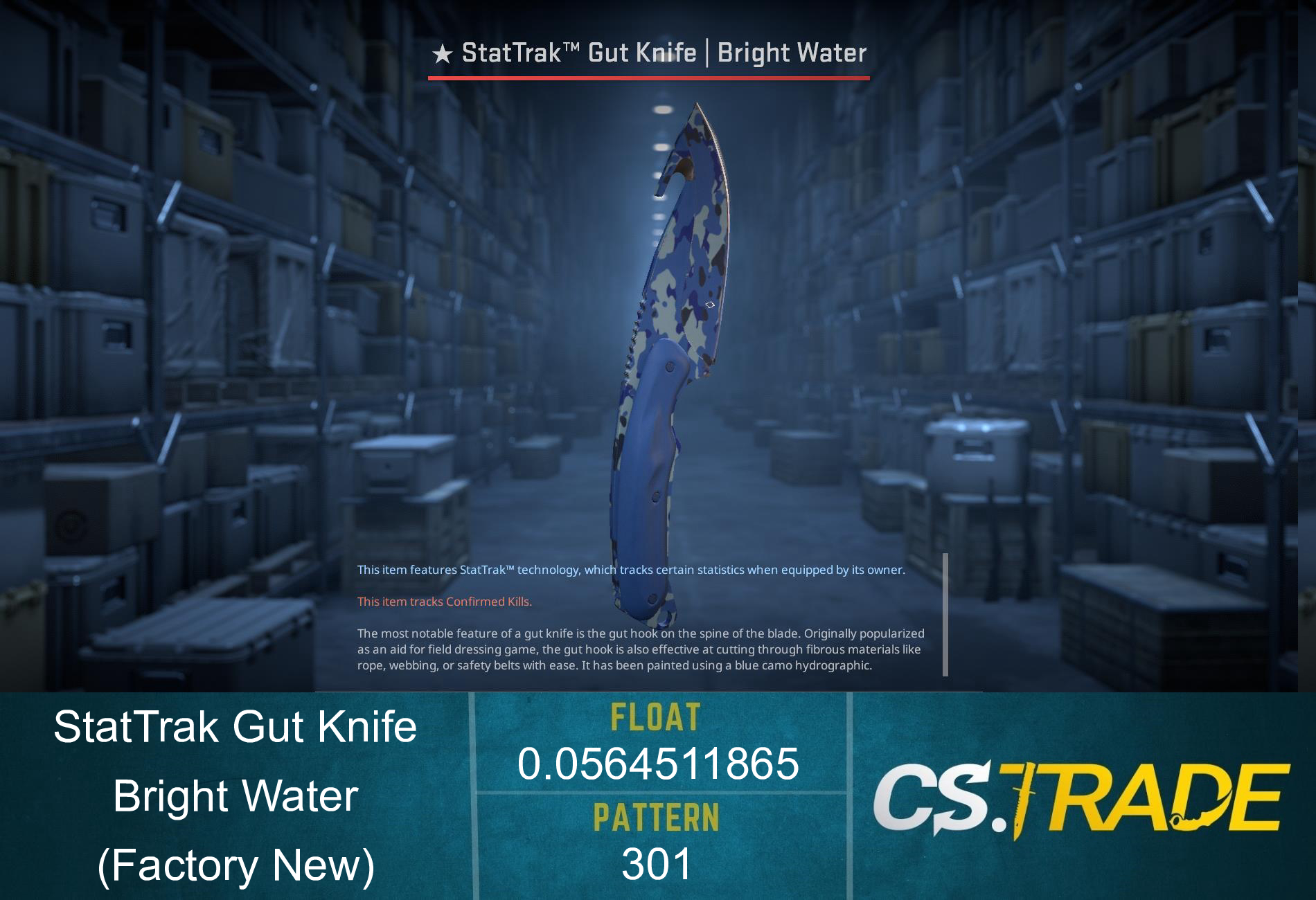 ★ Gut Knife | Bright Water (Factory New) Screenshot