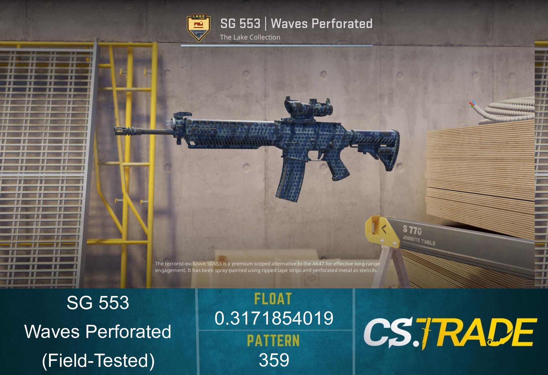SG 553 | Waves Perforated (Field-Tested) Screenshot