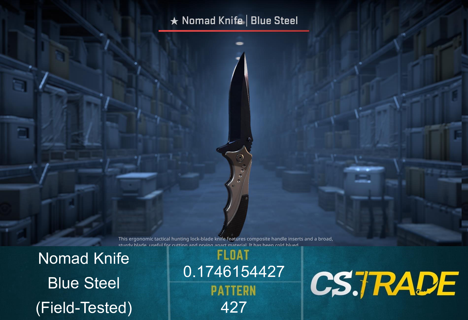 ★ StatTrak™ Nomad Knife | Blue Steel (Field-Tested) Screenshot