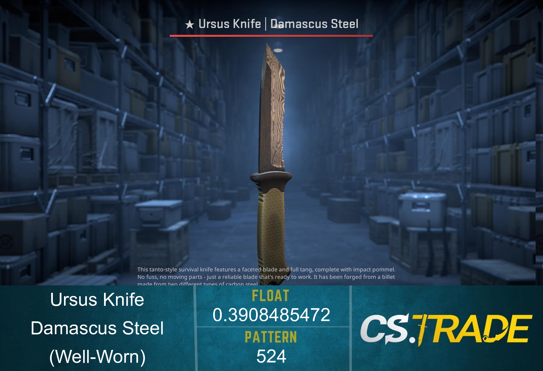 ★ Ursus Knife | Damascus Steel (Well-Worn) Screenshot