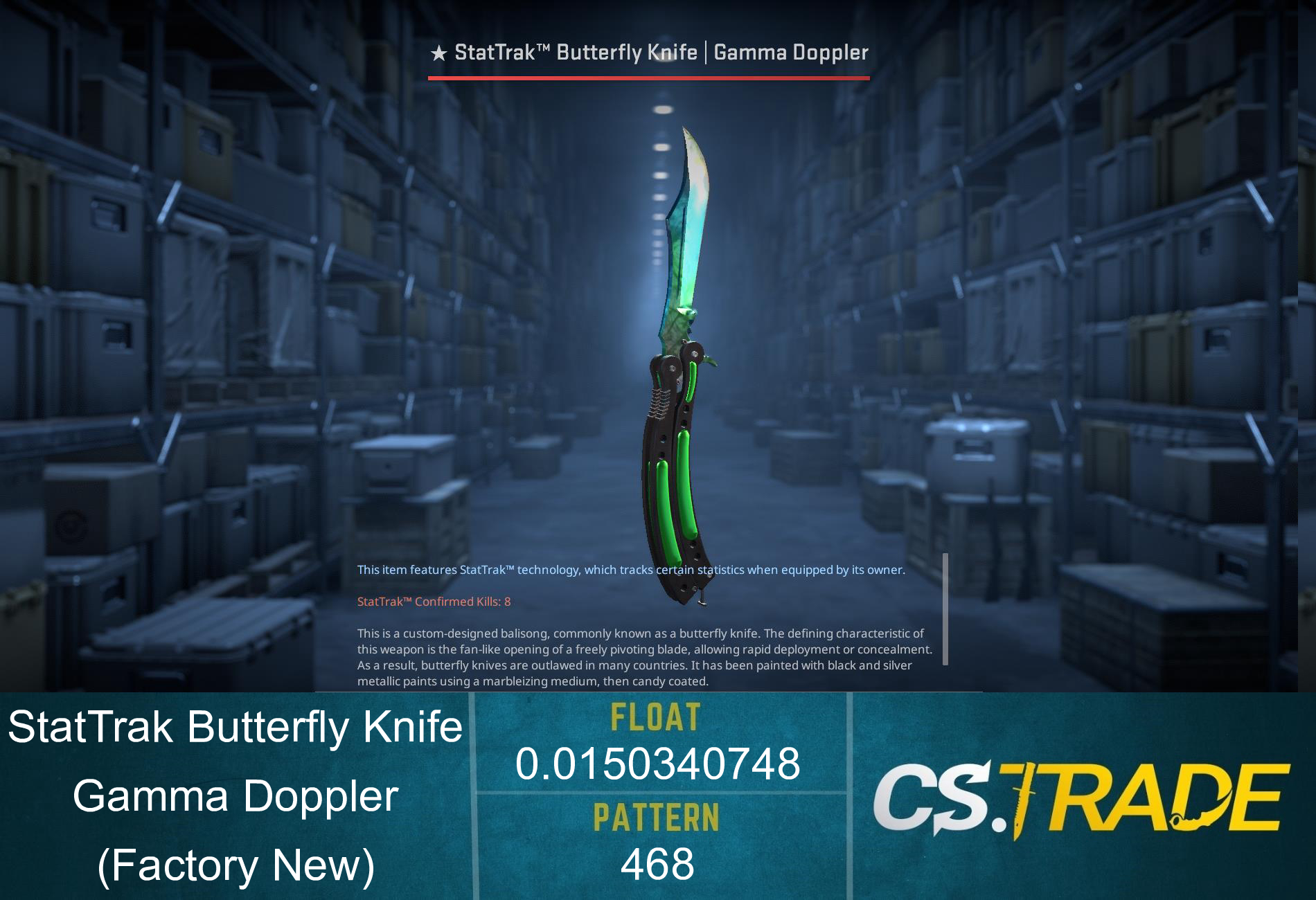 ★ Butterfly Knife | Gamma Doppler Phase 3 (Factory New) Screenshot