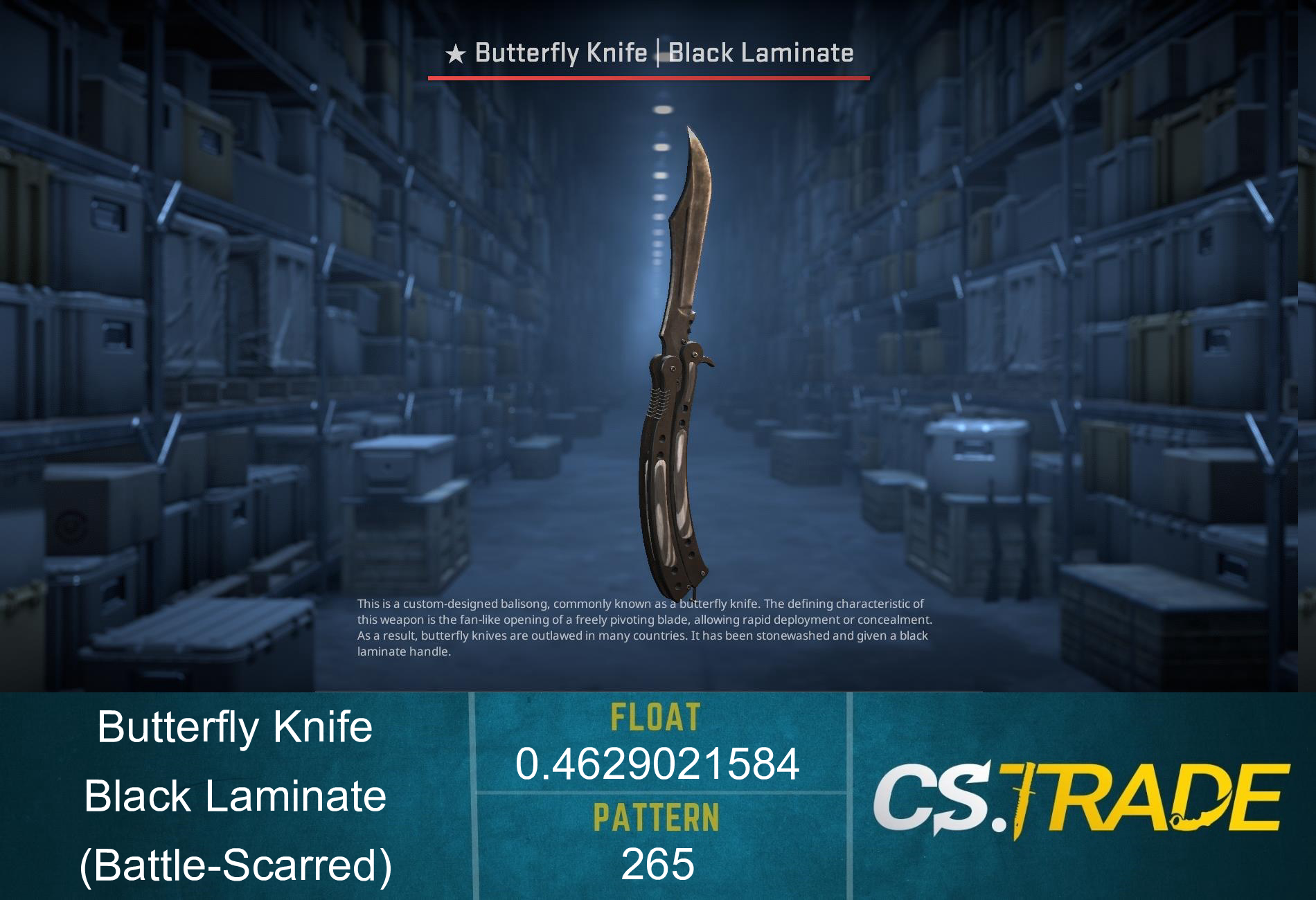 ★ Butterfly Knife | Black Laminate (Factory New) Screenshot