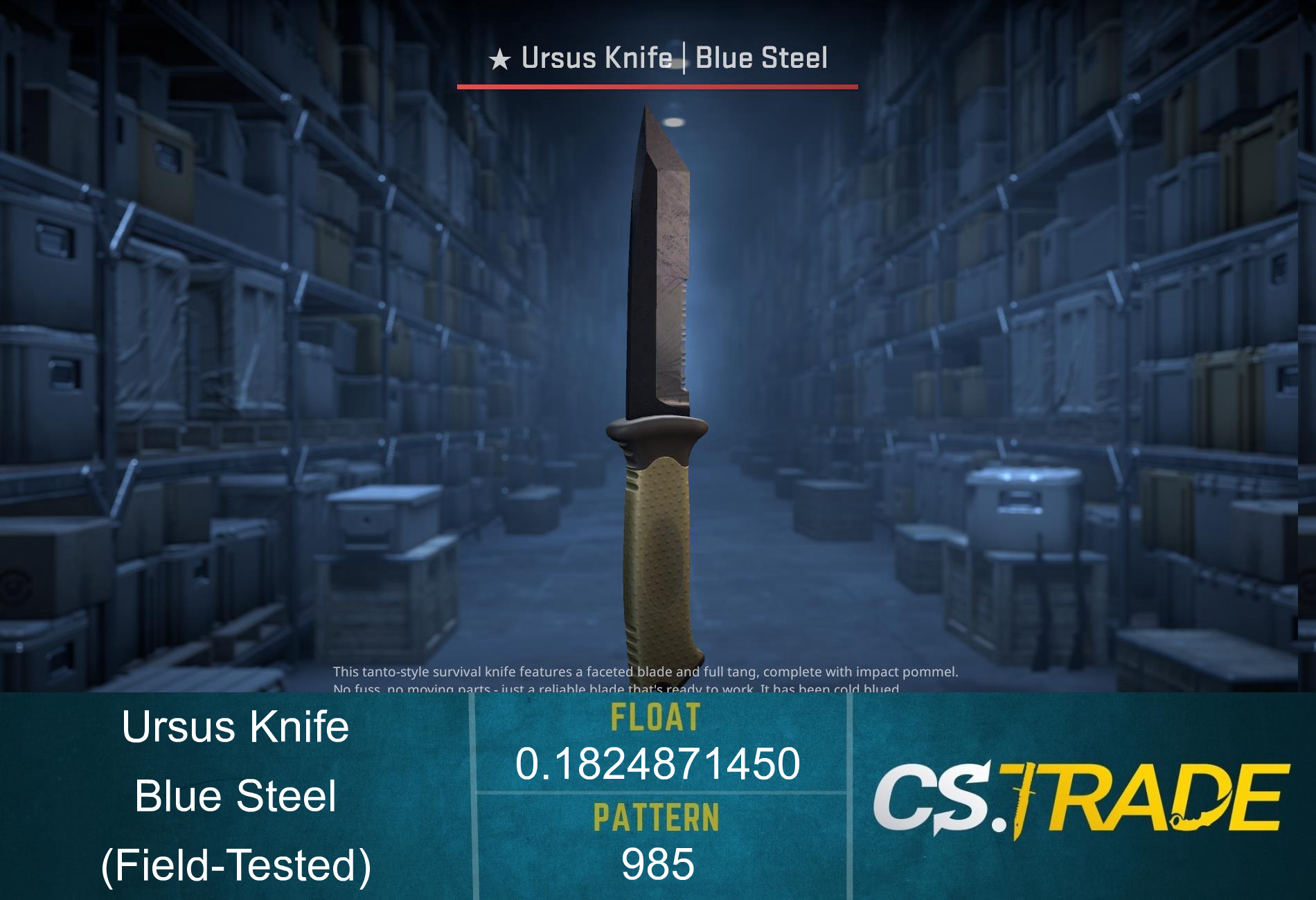 ★ StatTrak™ Ursus Knife | Blue Steel (Field-Tested) Screenshot