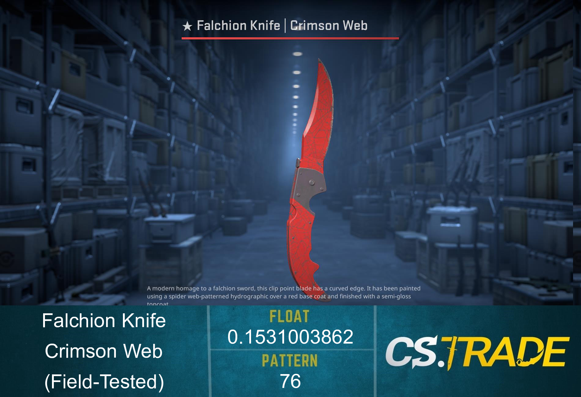 ★ StatTrak™ Falchion Knife | Crimson Web (Field-Tested) Screenshot