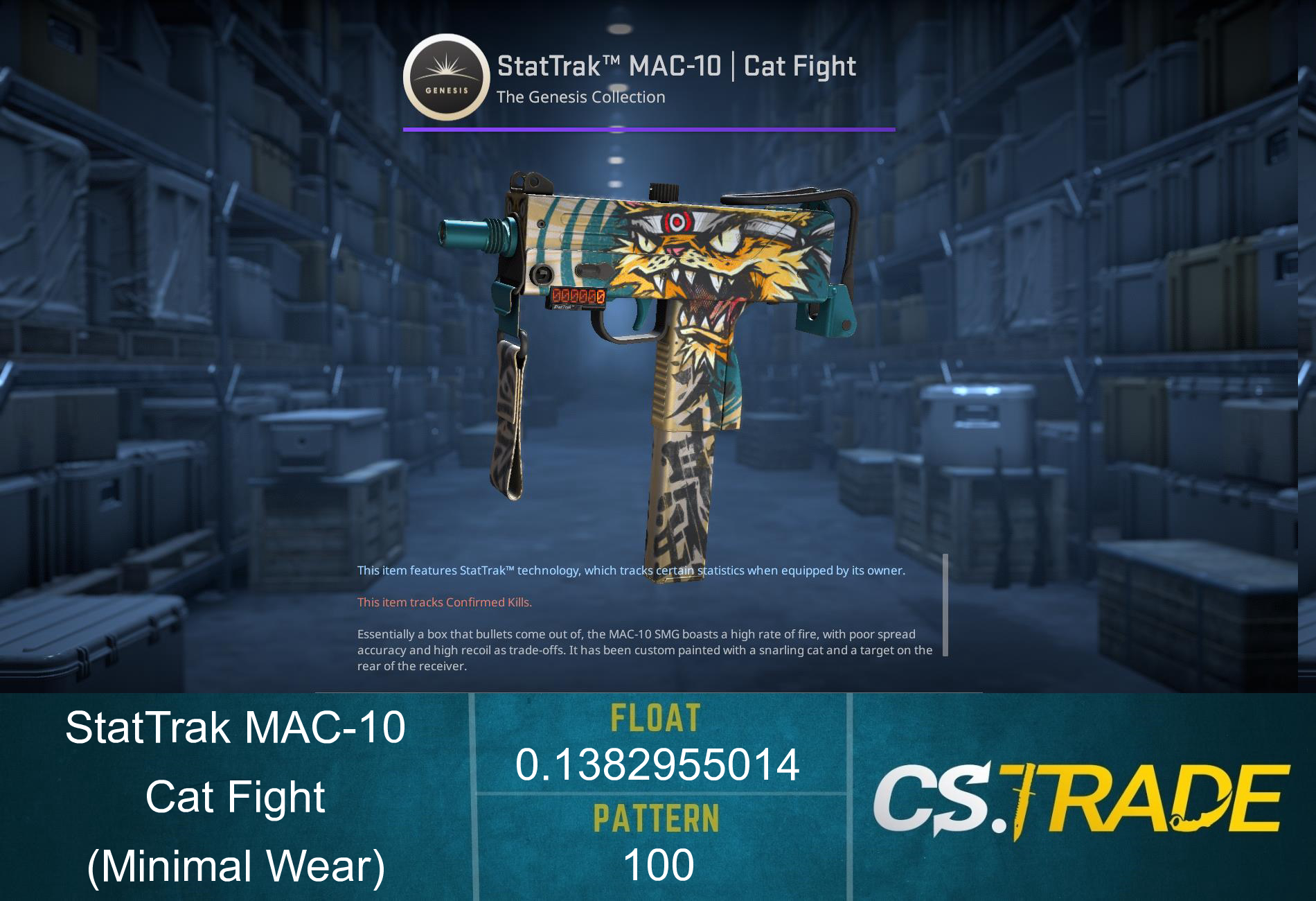 MAC-10 | Cat Fight (Minimal Wear) Screenshot