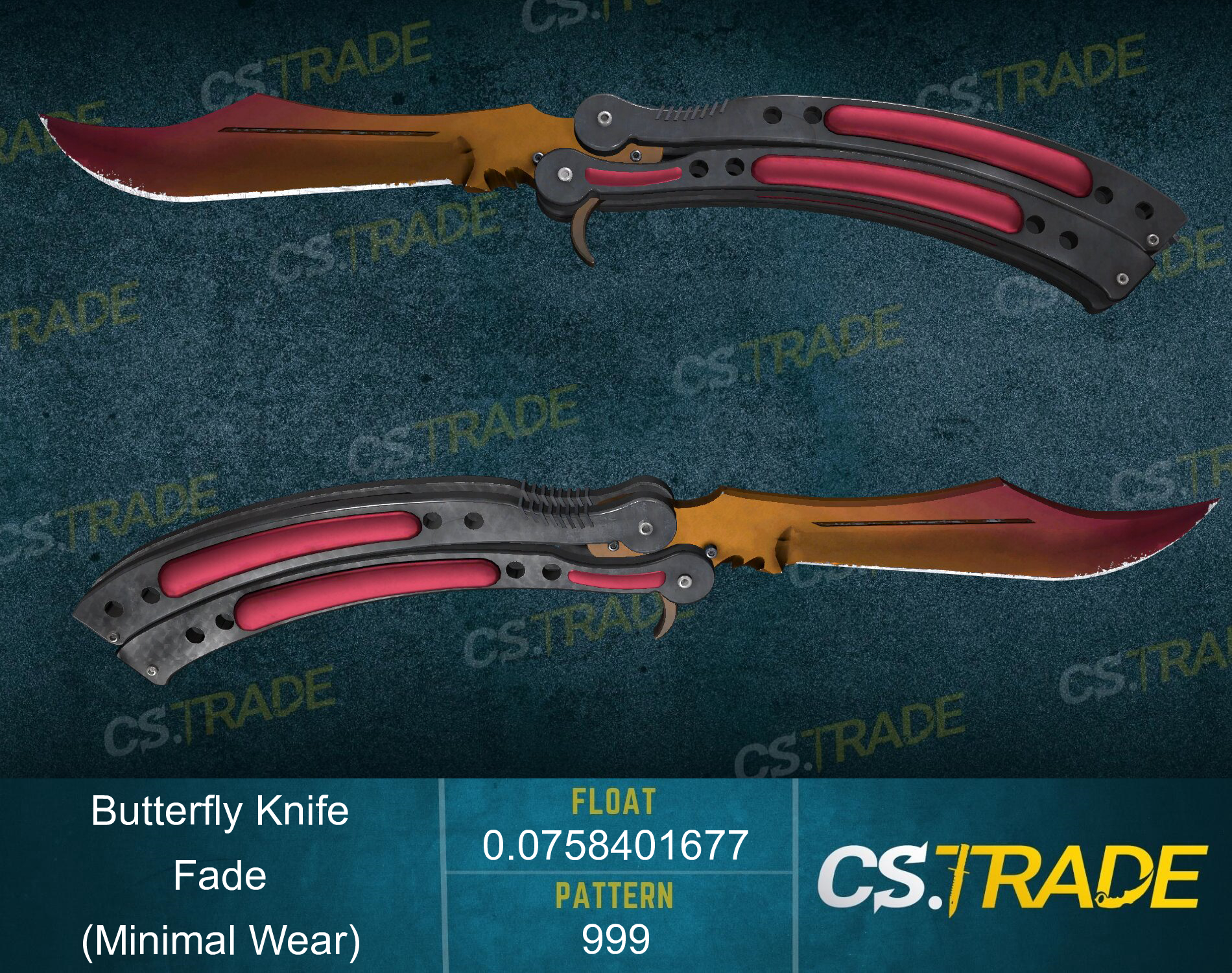 ★ Butterfly Knife | Fade (Minimal Wear) Screenshot