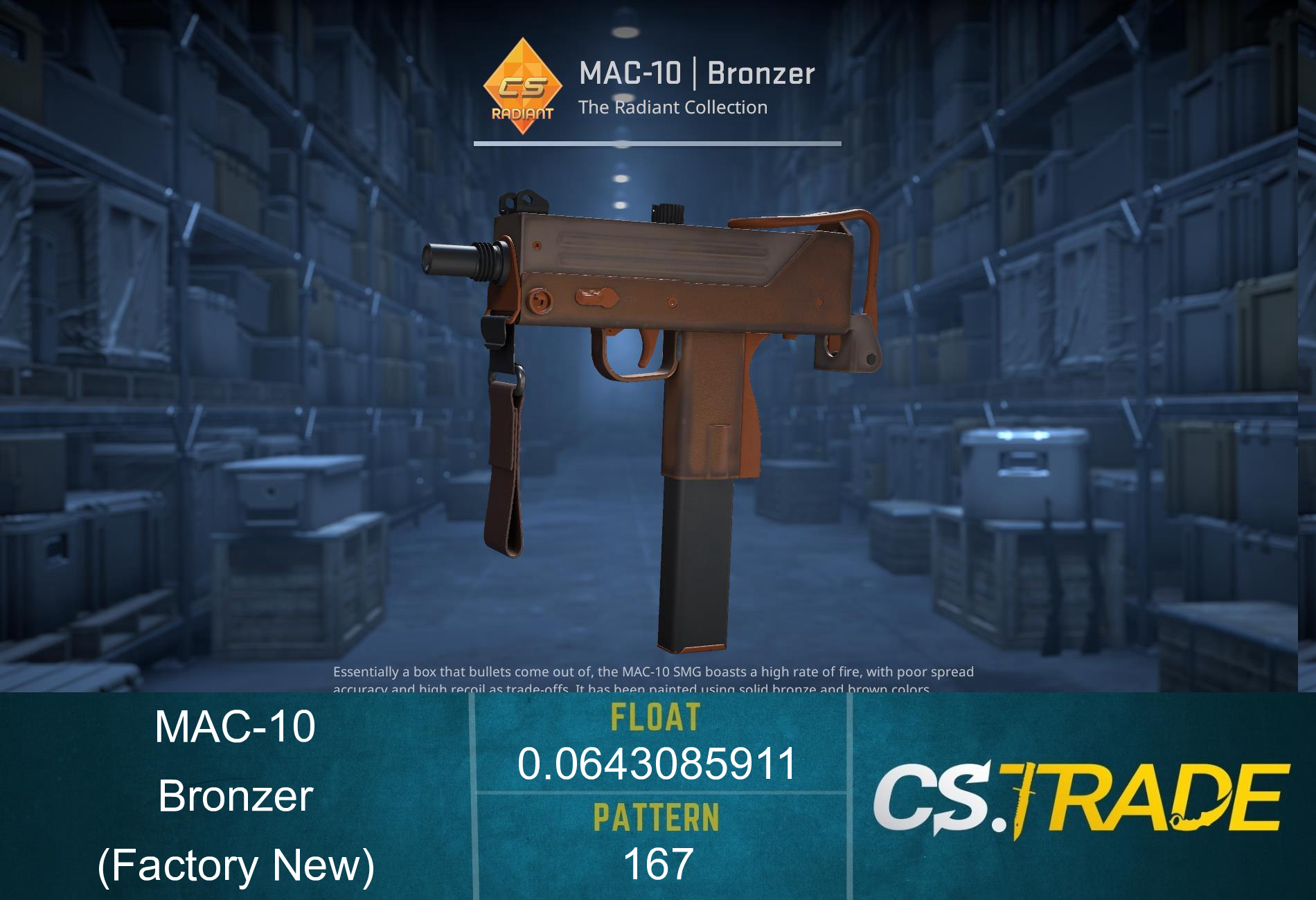 MAC-10 | Bronzer (Factory New) Screenshot