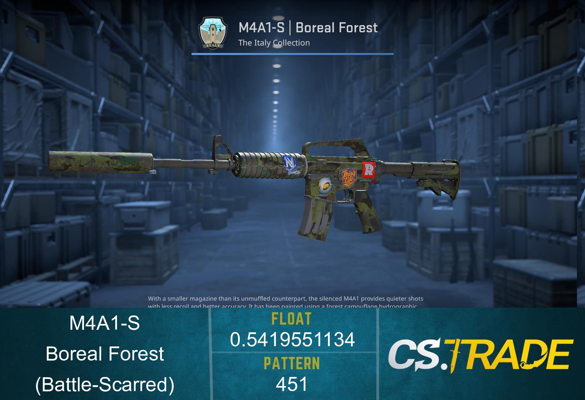 M4A1-S | Boreal Forest (Battle-Scarred) Screenshot