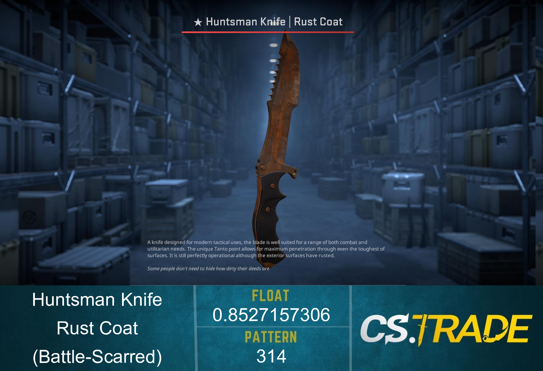 ★ Huntsman Knife | Rust Coat (Well-Worn) Screenshot