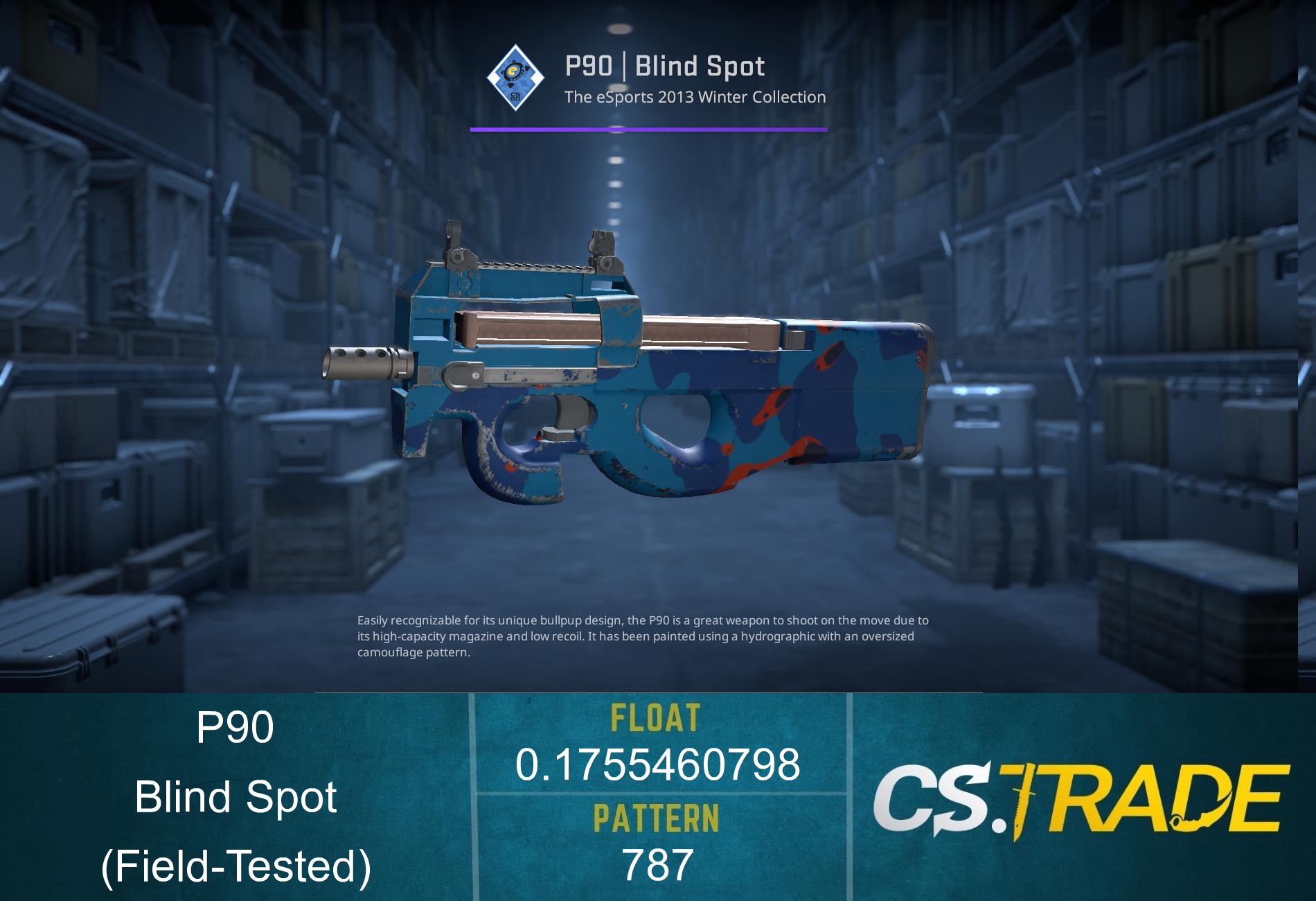 StatTrak™ P90 | Blind Spot (Field-Tested) Screenshot
