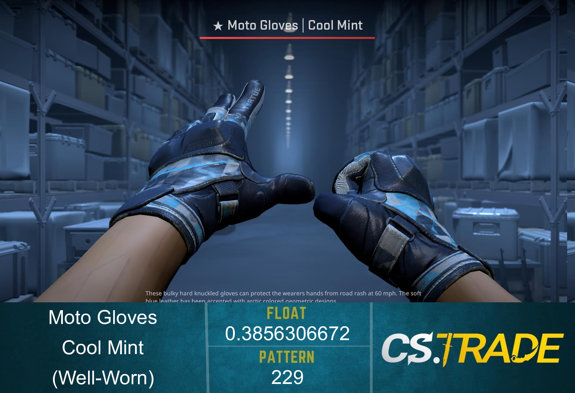 ★ Moto Gloves | Cool Mint (Well-Worn) Screenshot