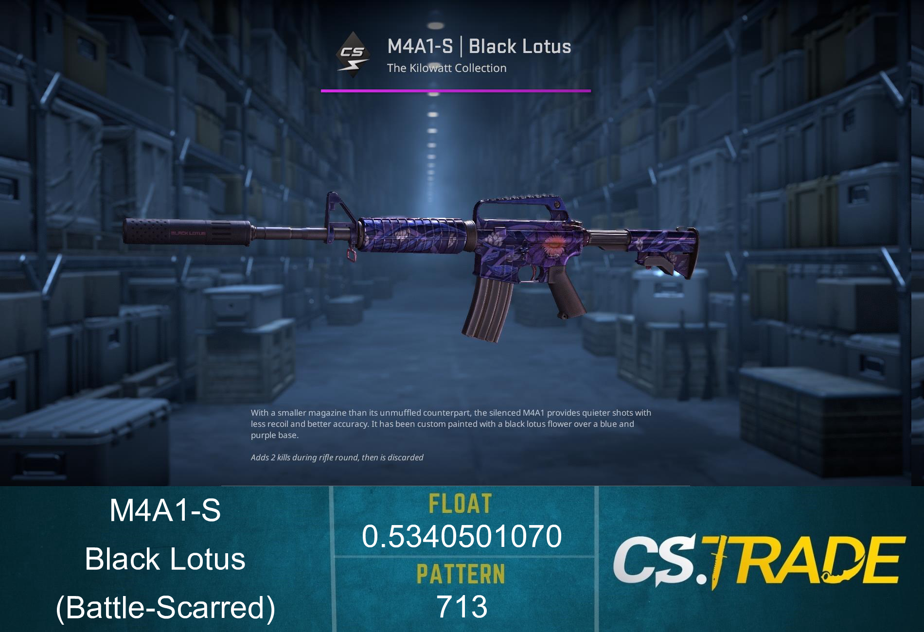 M4A1-S | Black Lotus (Battle-Scarred) Screenshot