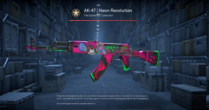 AK-47 | Neon Revolution (Well-Worn) Screenshot