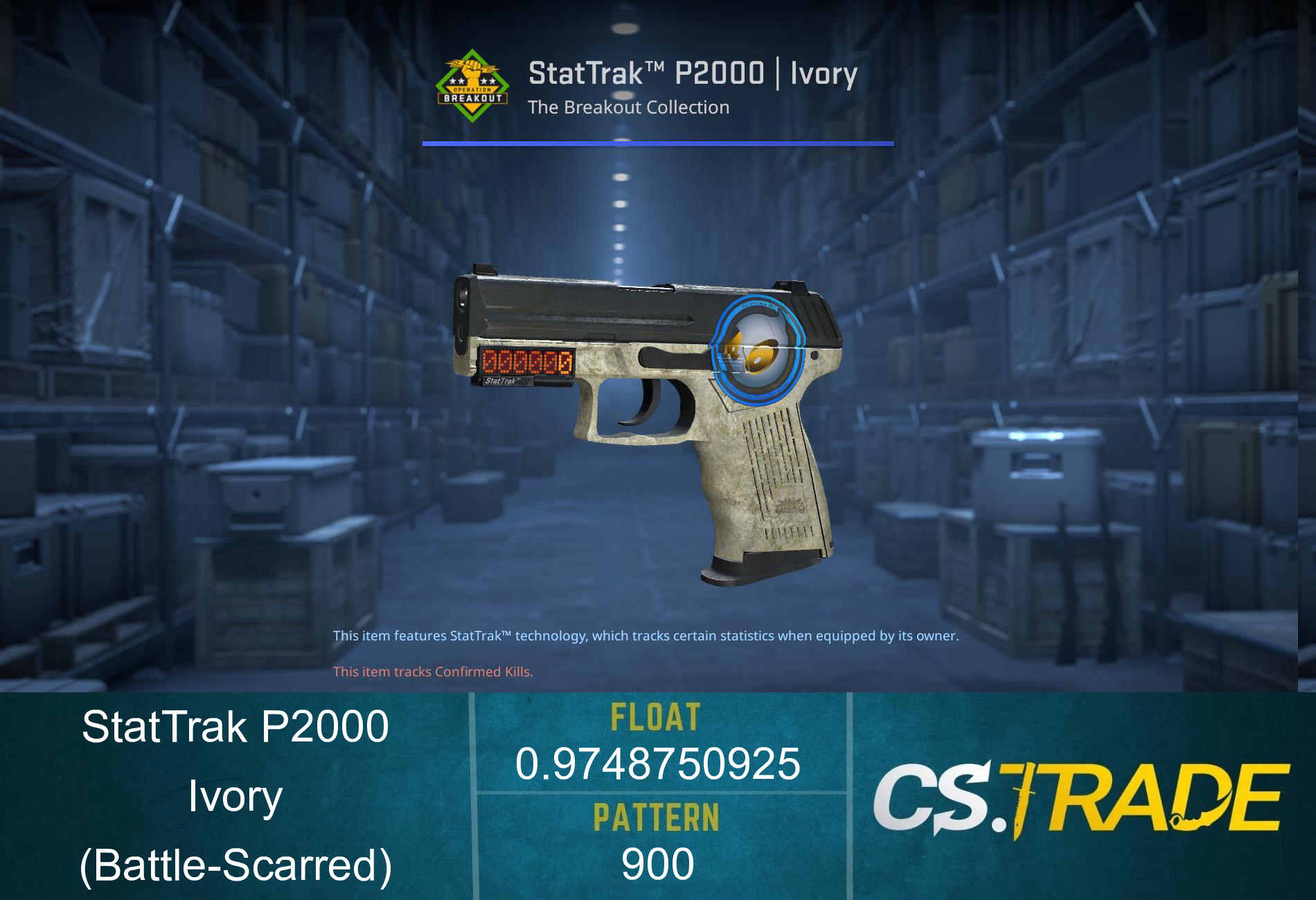 P2000 | Ivory (Battle-Scarred) Screenshot