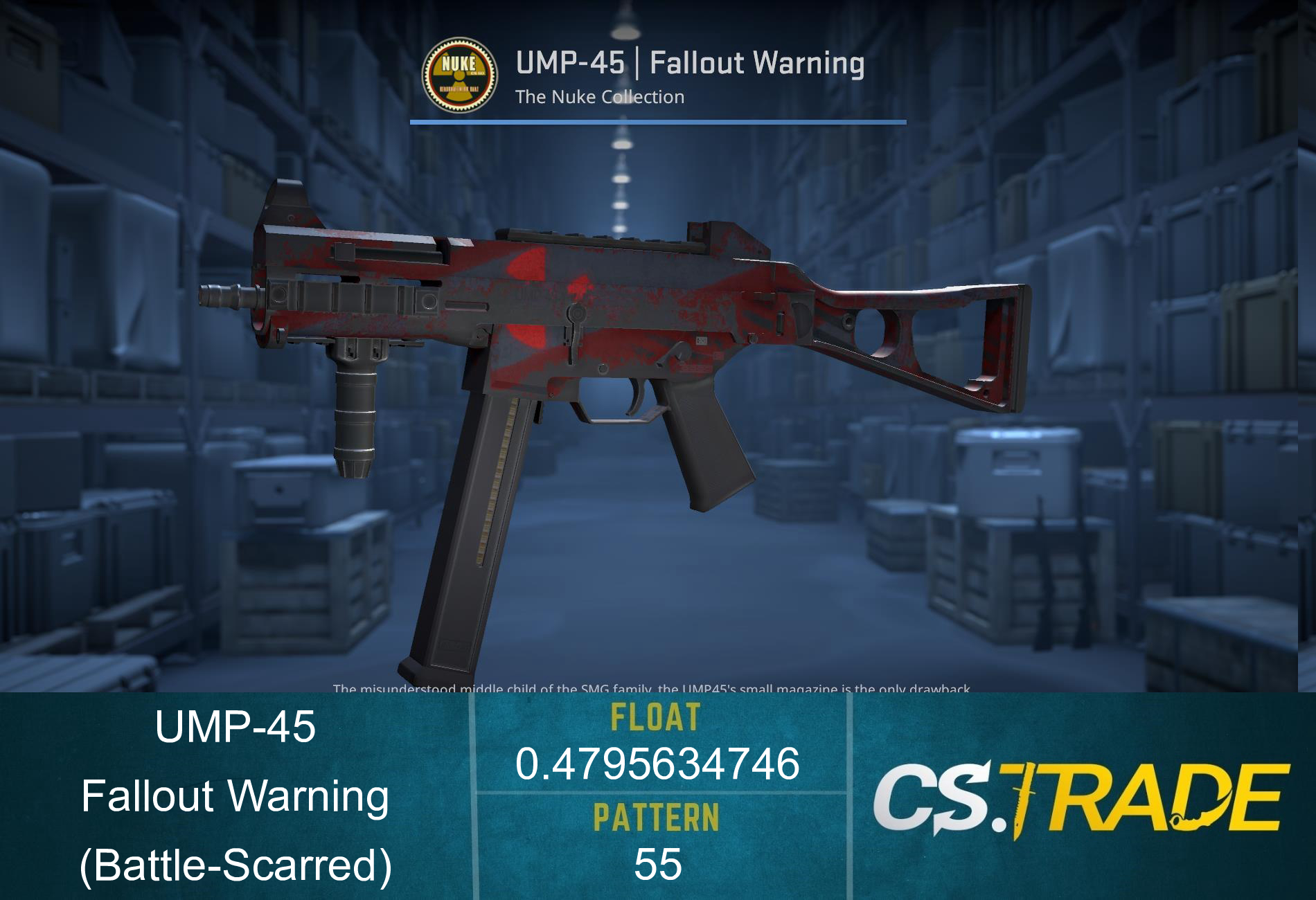 UMP-45 | Fallout Warning (Battle-Scarred) Screenshot