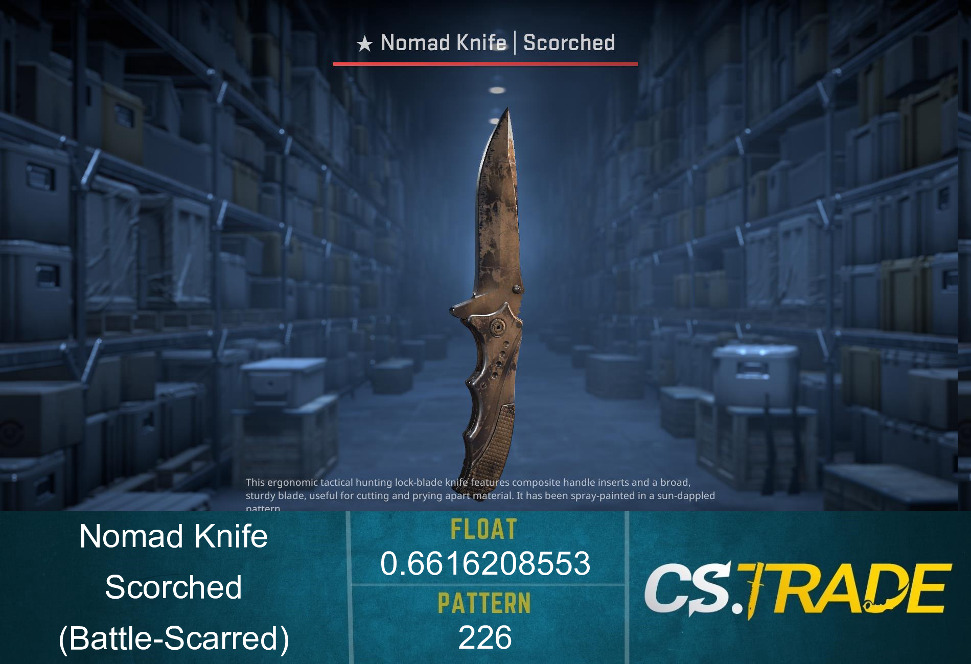 ★ StatTrak™ Nomad Knife | Scorched (Battle-Scarred) Screenshot