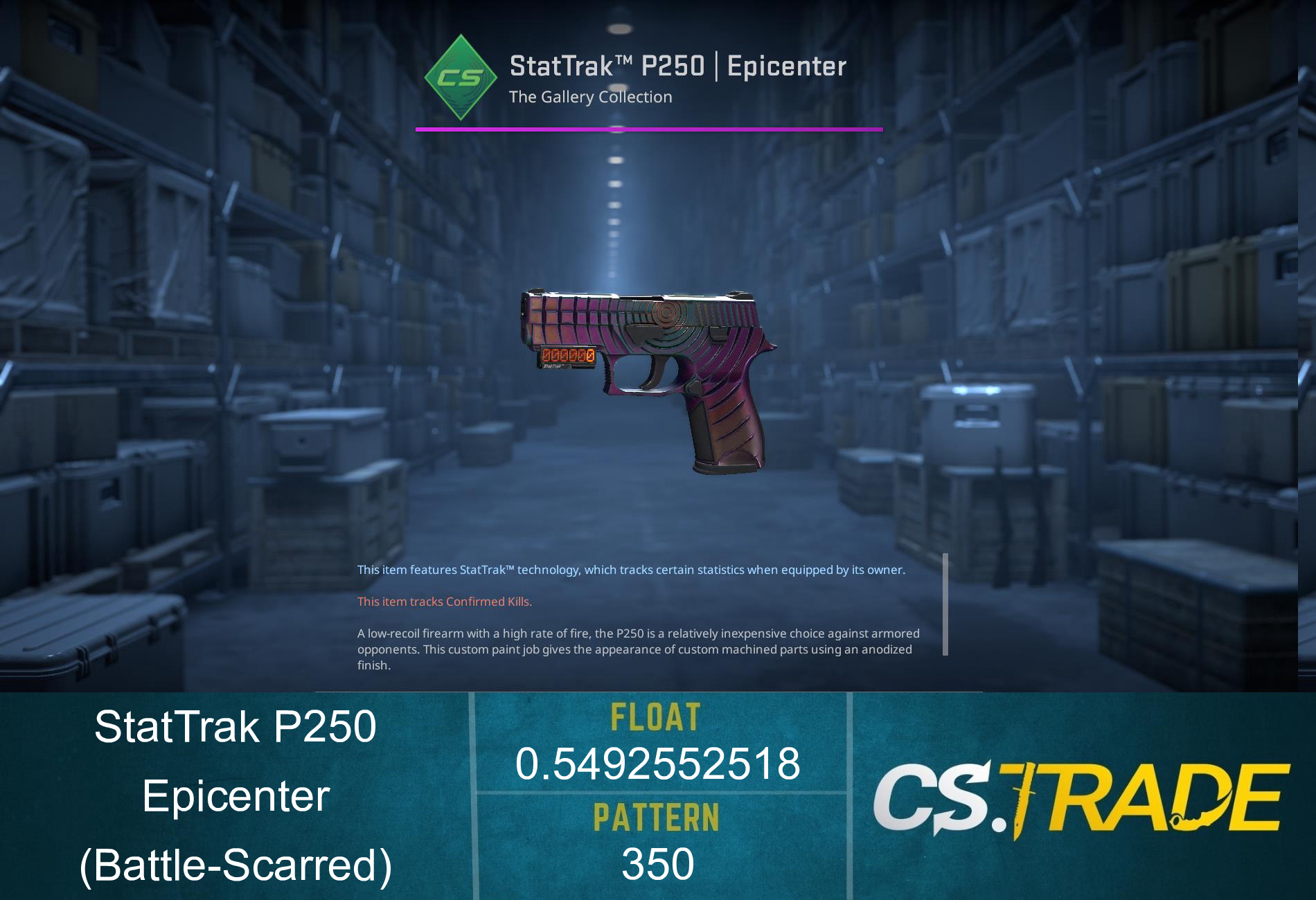 StatTrak™ P250 | Epicenter (Battle-Scarred)