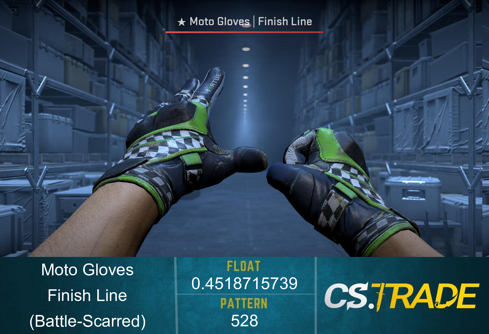 ★ Moto Gloves | Finish Line (Battle-Scarred) Screenshot