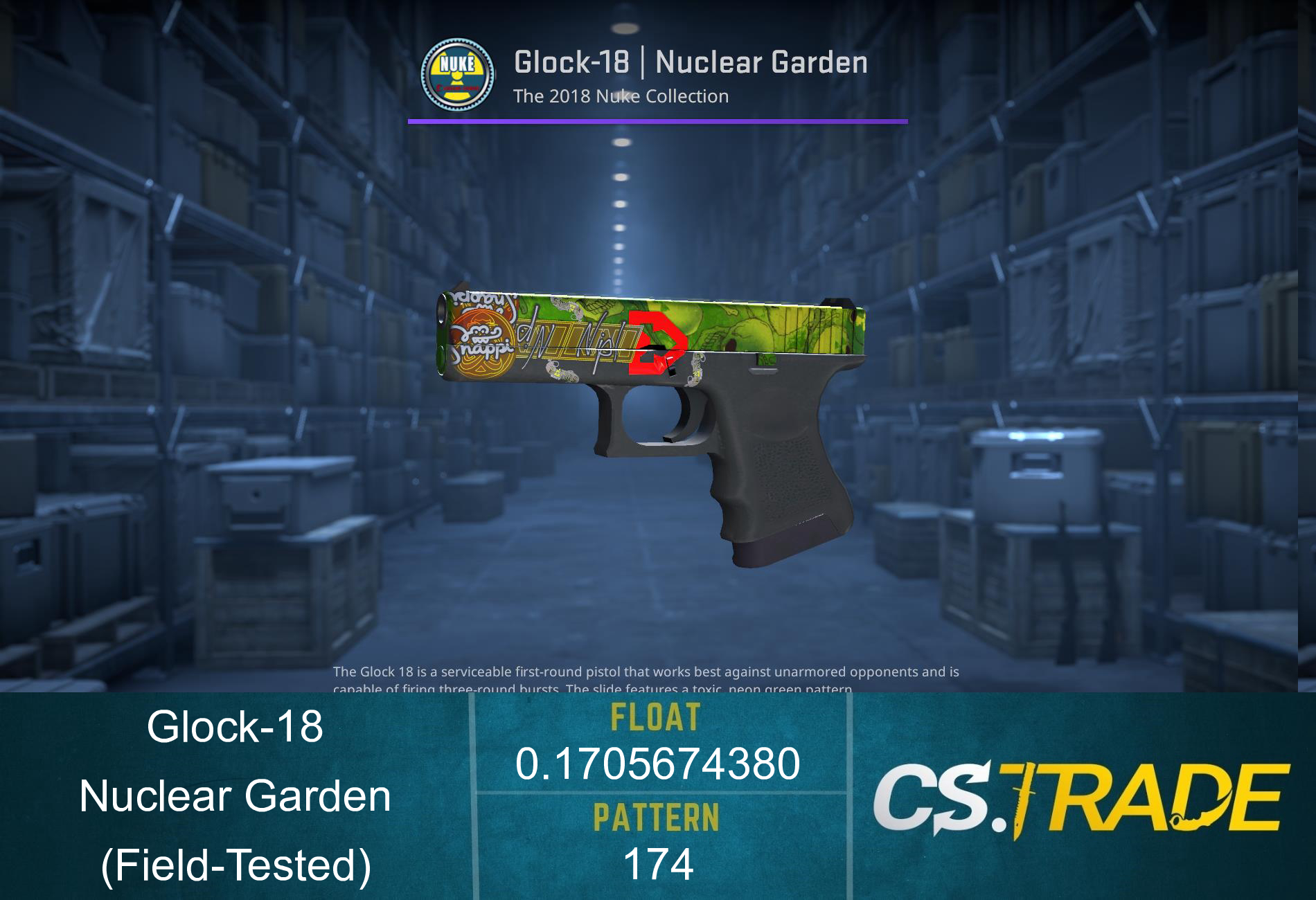 Glock-18 | Nuclear Garden (Field-Tested) Screenshot