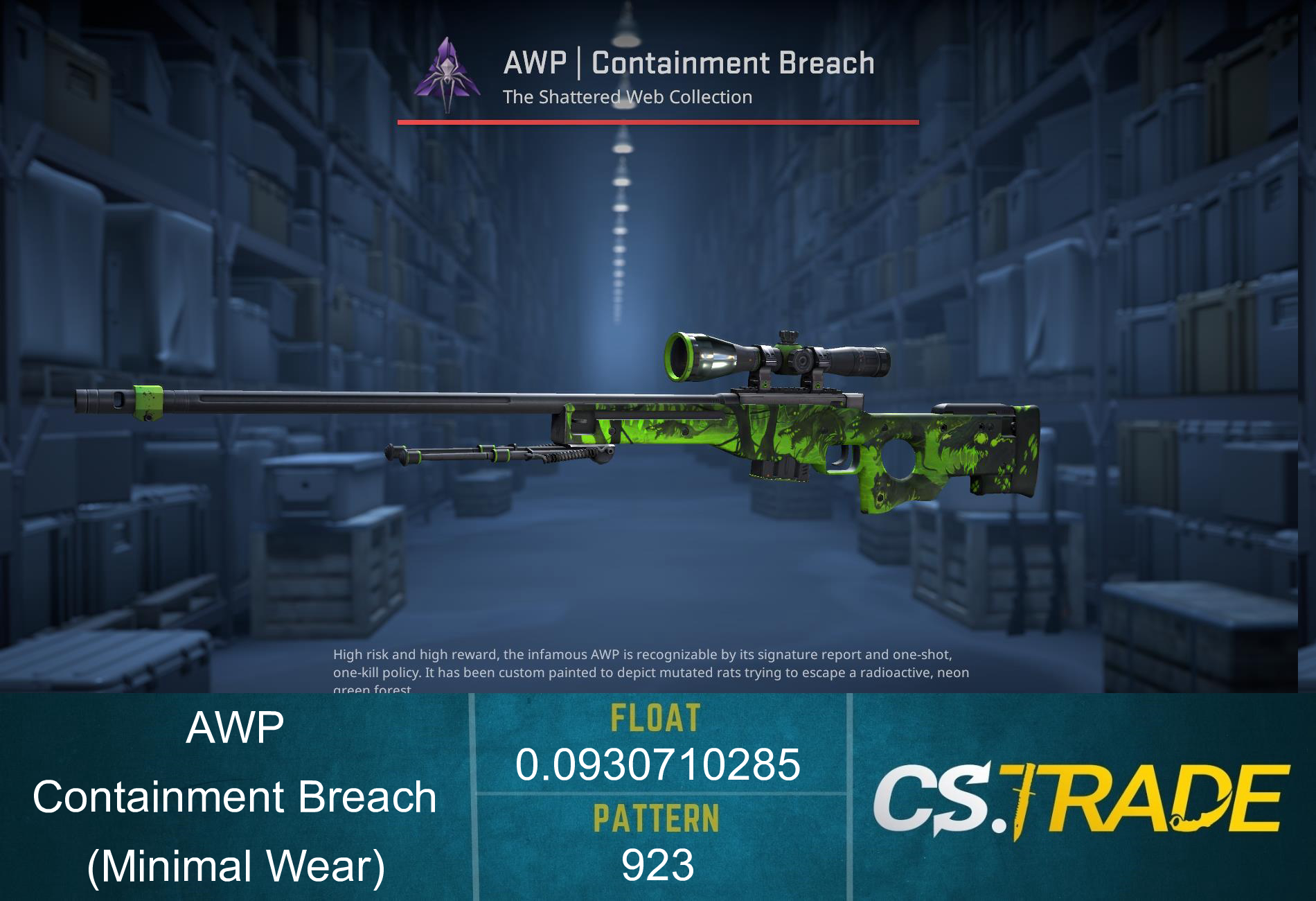 AWP | Containment Breach (Minimal Wear) Screenshot