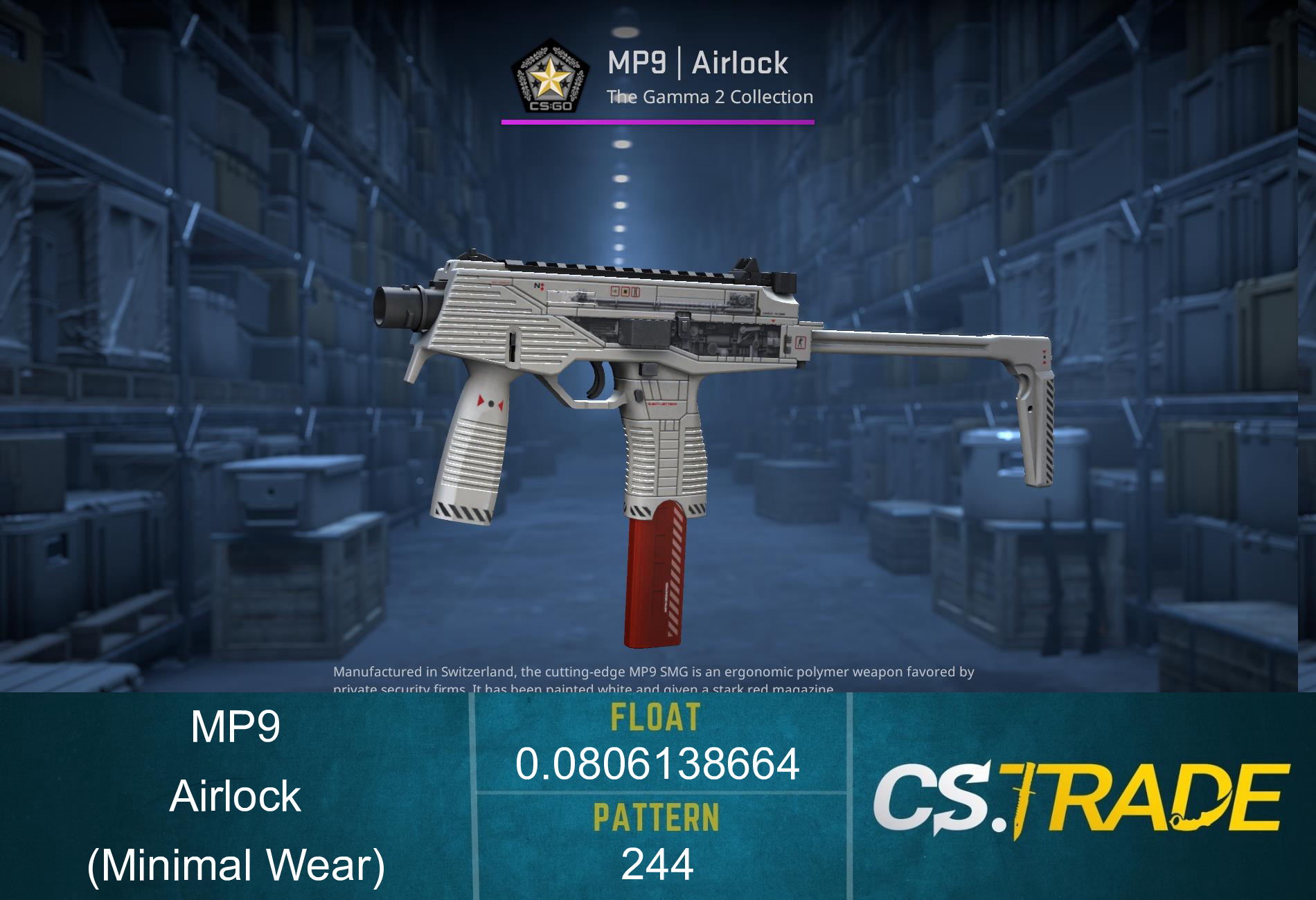 MP9 | Airlock (Minimal Wear) Screenshot