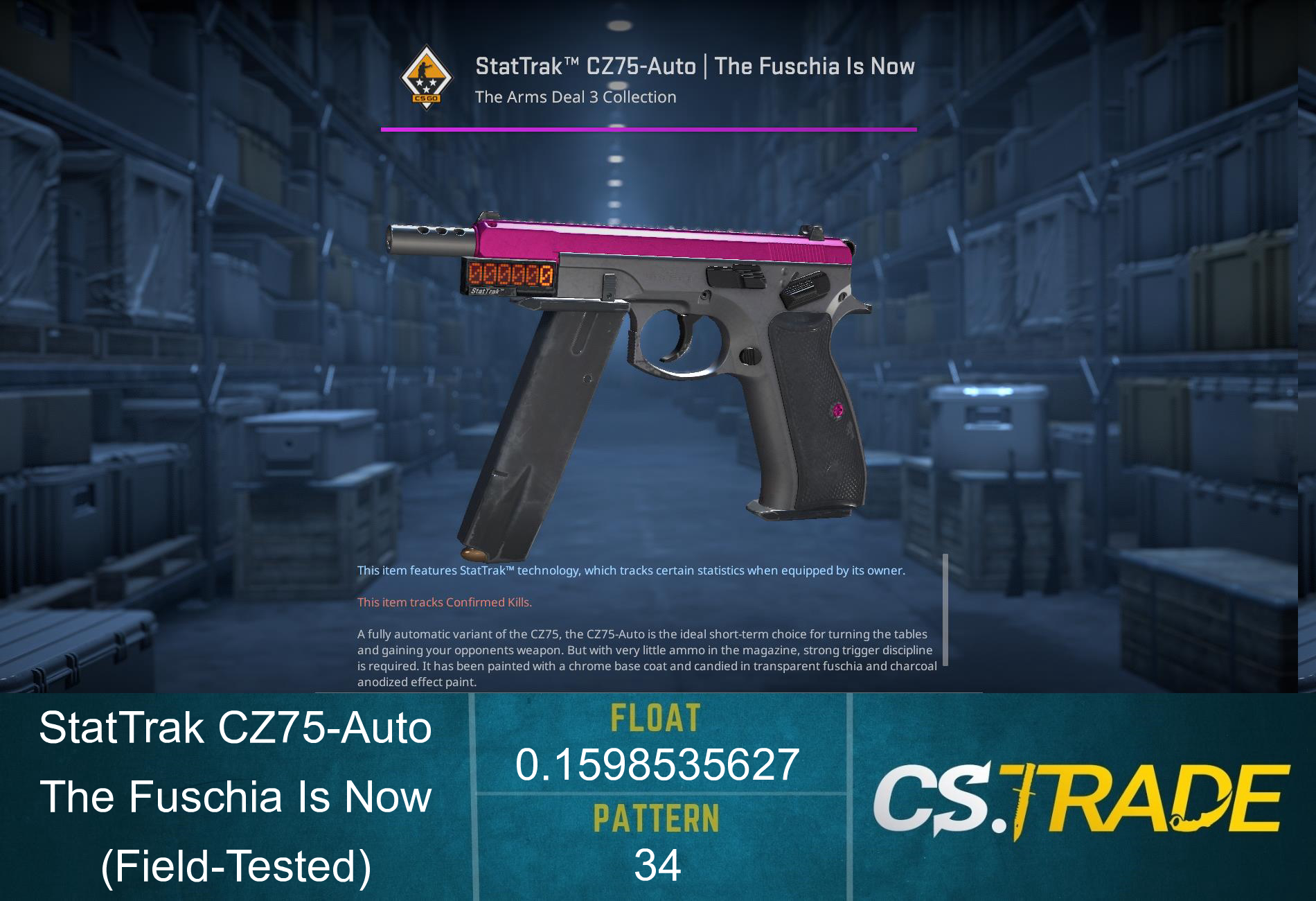 CZ75-Auto | The Fuschia Is Now (Factory New) Screenshot