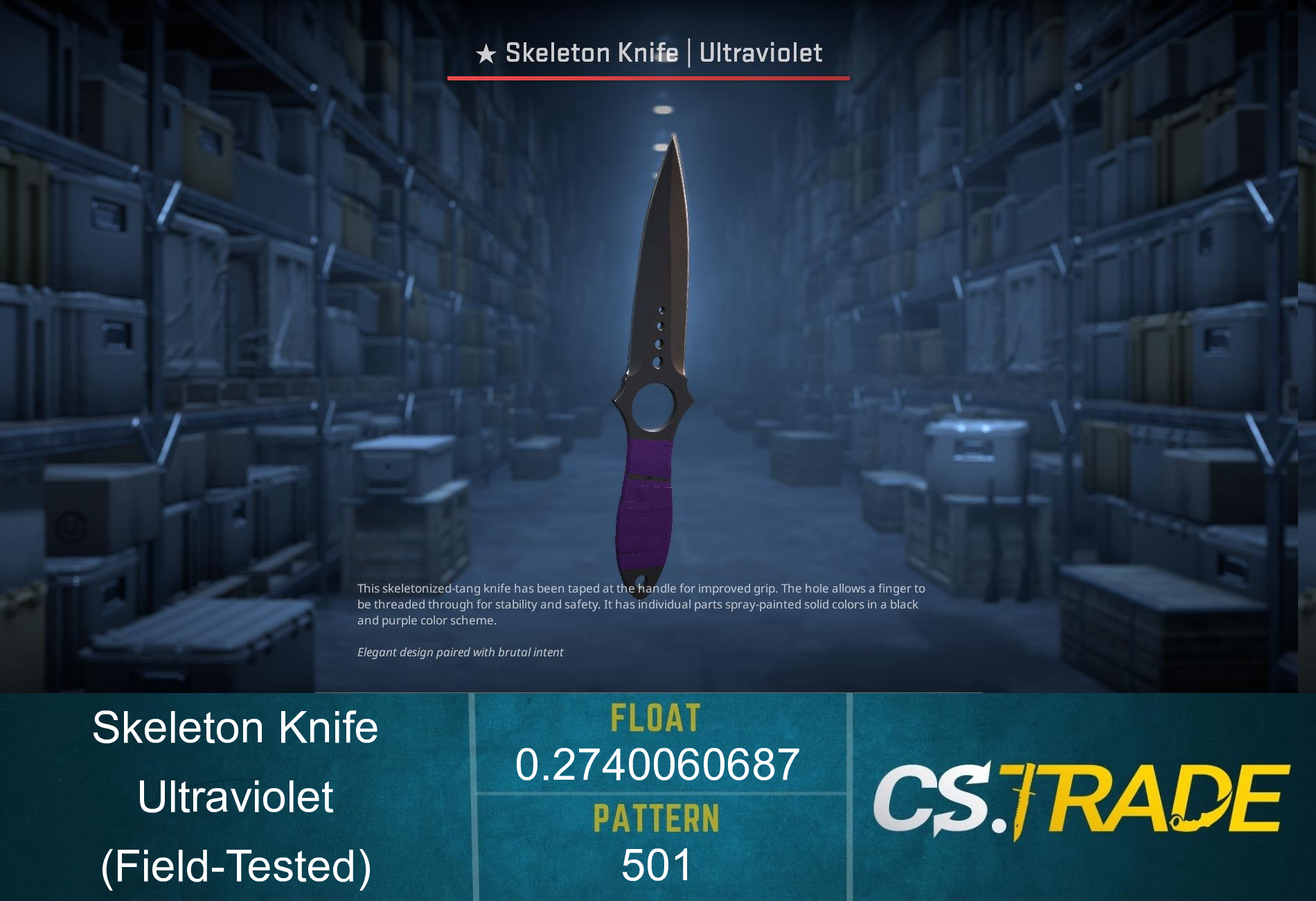 ★ Skeleton Knife | Ultraviolet (Factory New) Screenshot