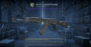 AK-47 | Emerald Pinstripe (Minimal Wear) Screenshot