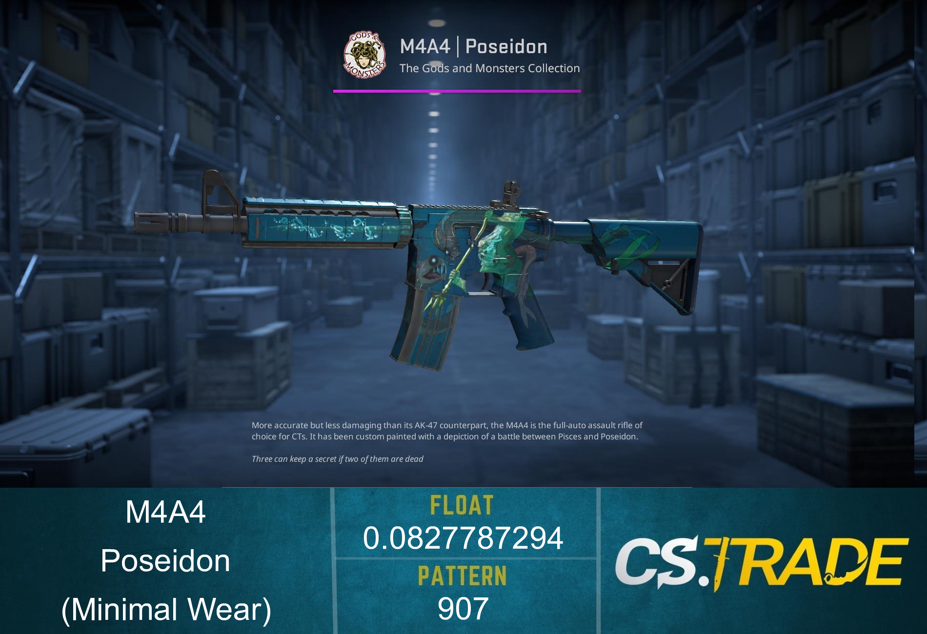 M4A4 | Poseidon (Minimal Wear) Screenshot