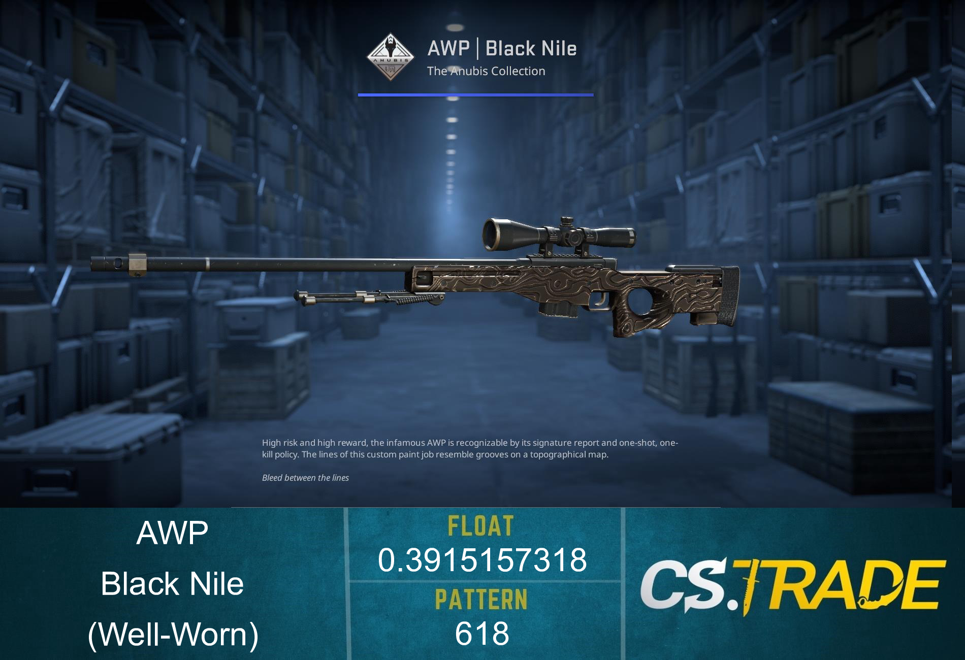 Souvenir AWP | Black Nile (Well-Worn) Screenshot