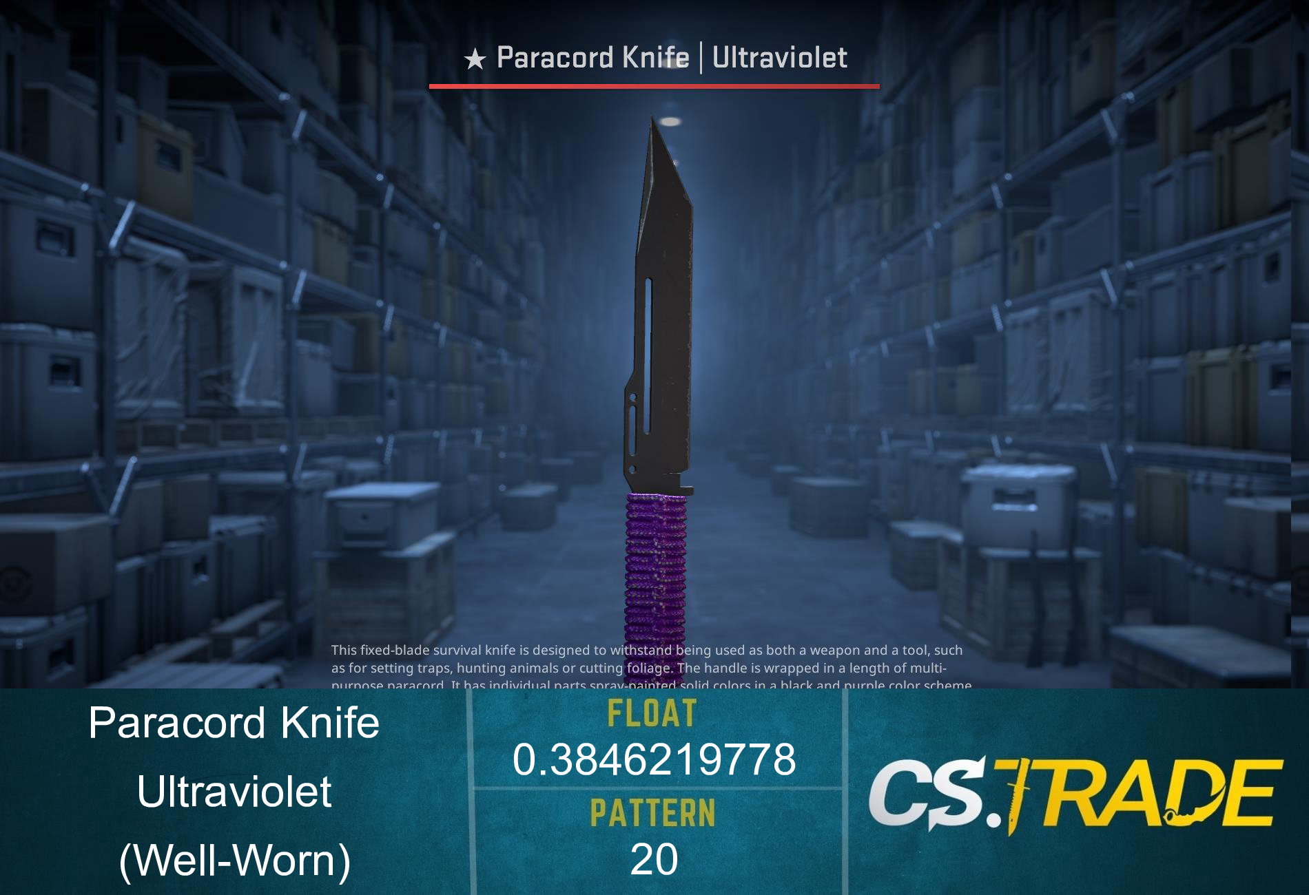 ★ Paracord Knife | Ultraviolet (Well-Worn) Screenshot