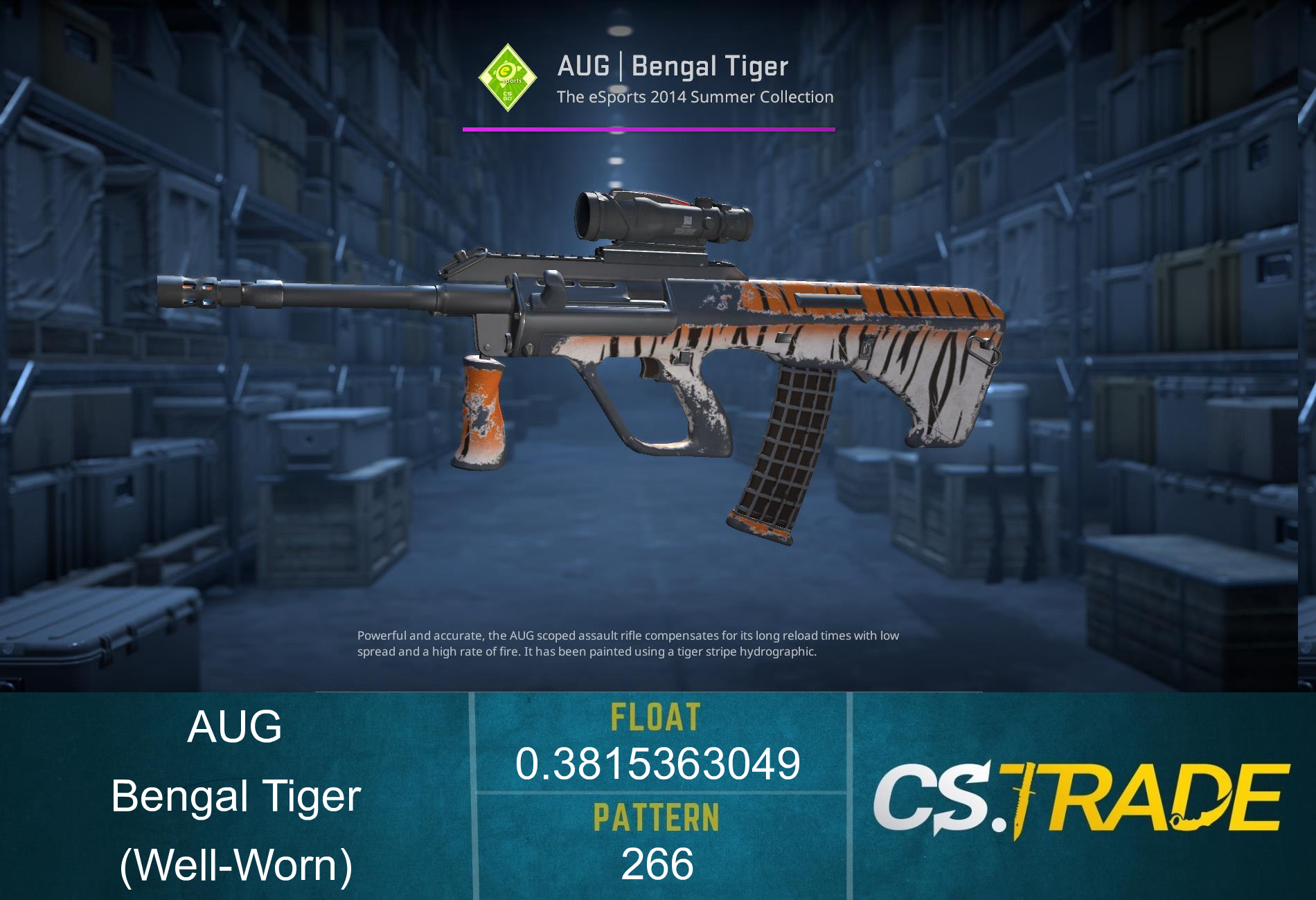 AUG | Bengal Tiger (Well-Worn) Screenshot