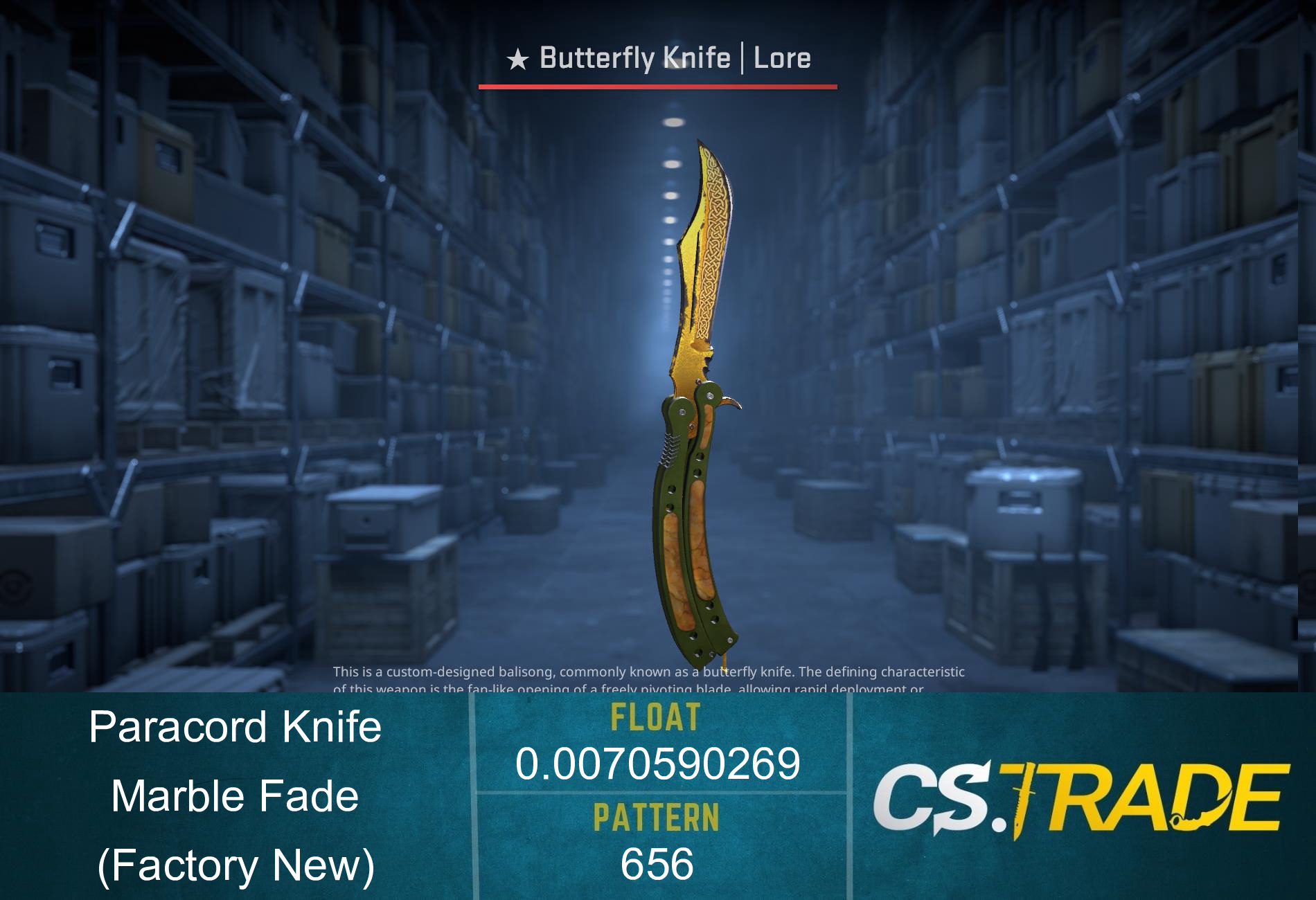 ★ Paracord Knife | Marble Fade (Factory New) Screenshot